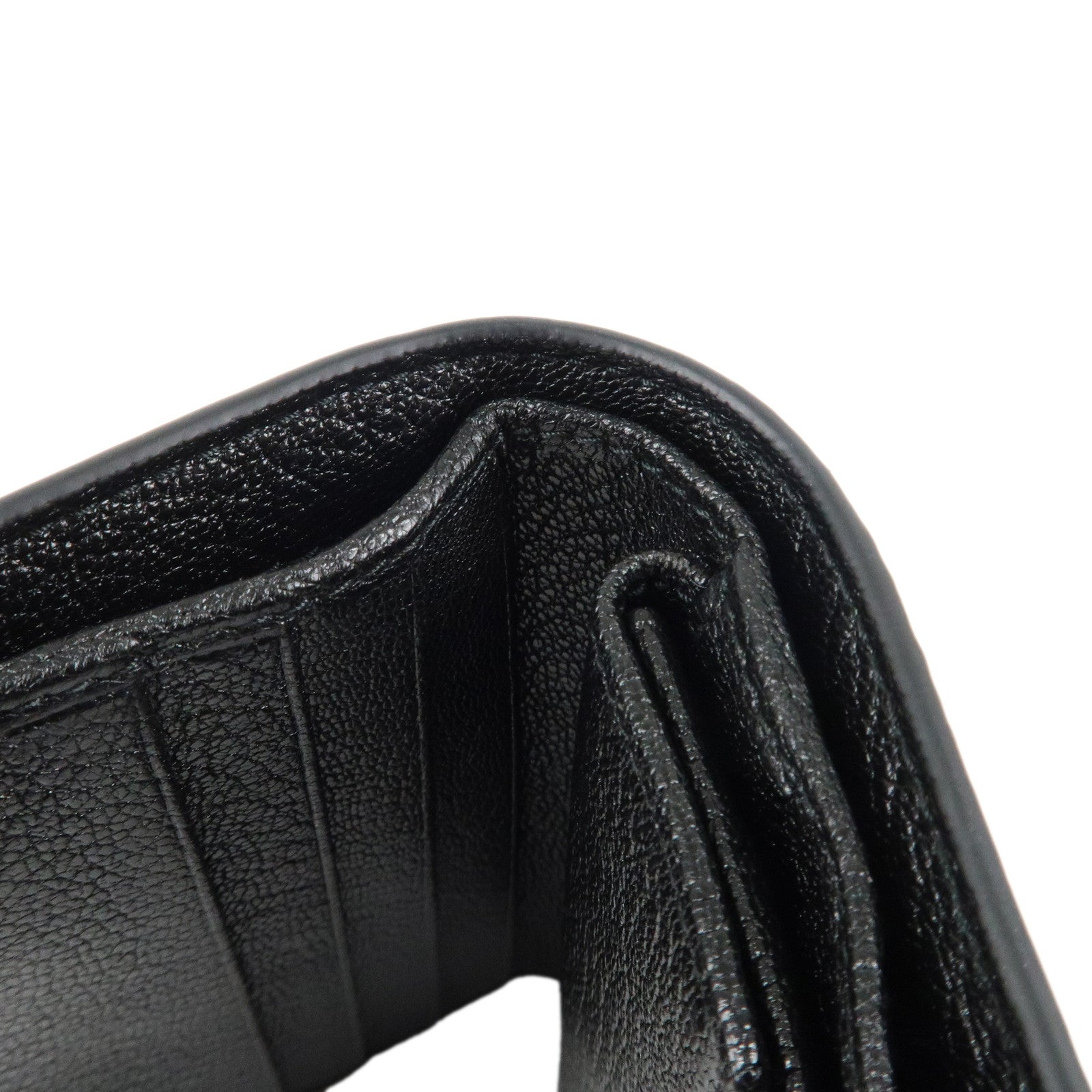 MIU MIU Canvas Leather Bijoux Bi-fold Wallet Brown Black 5MV204 Used