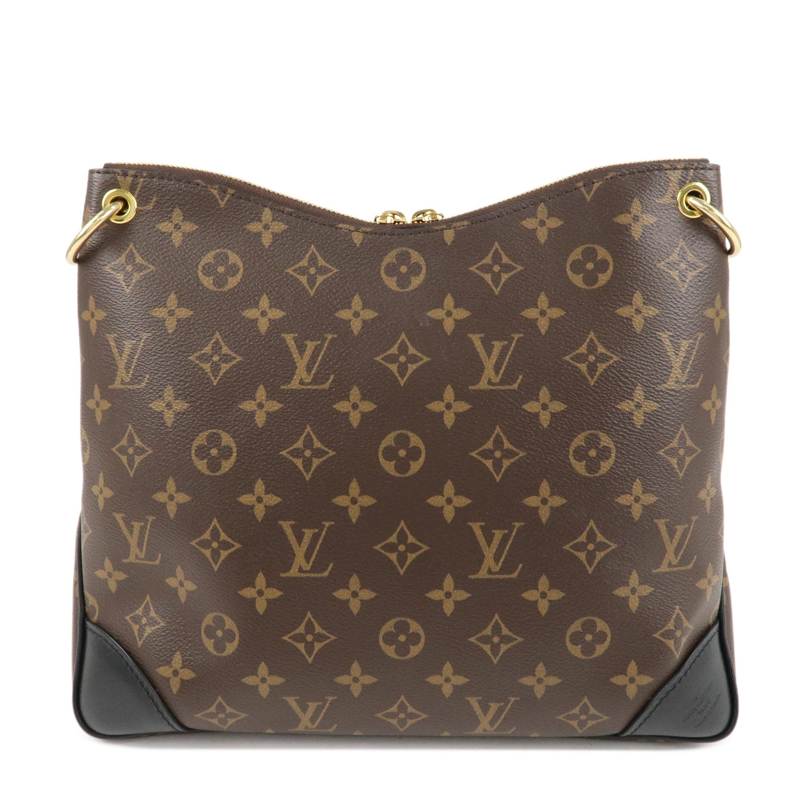 Louis Vuitton Monogram Macassar Odeon NM PM Bag Noir M45353 Used