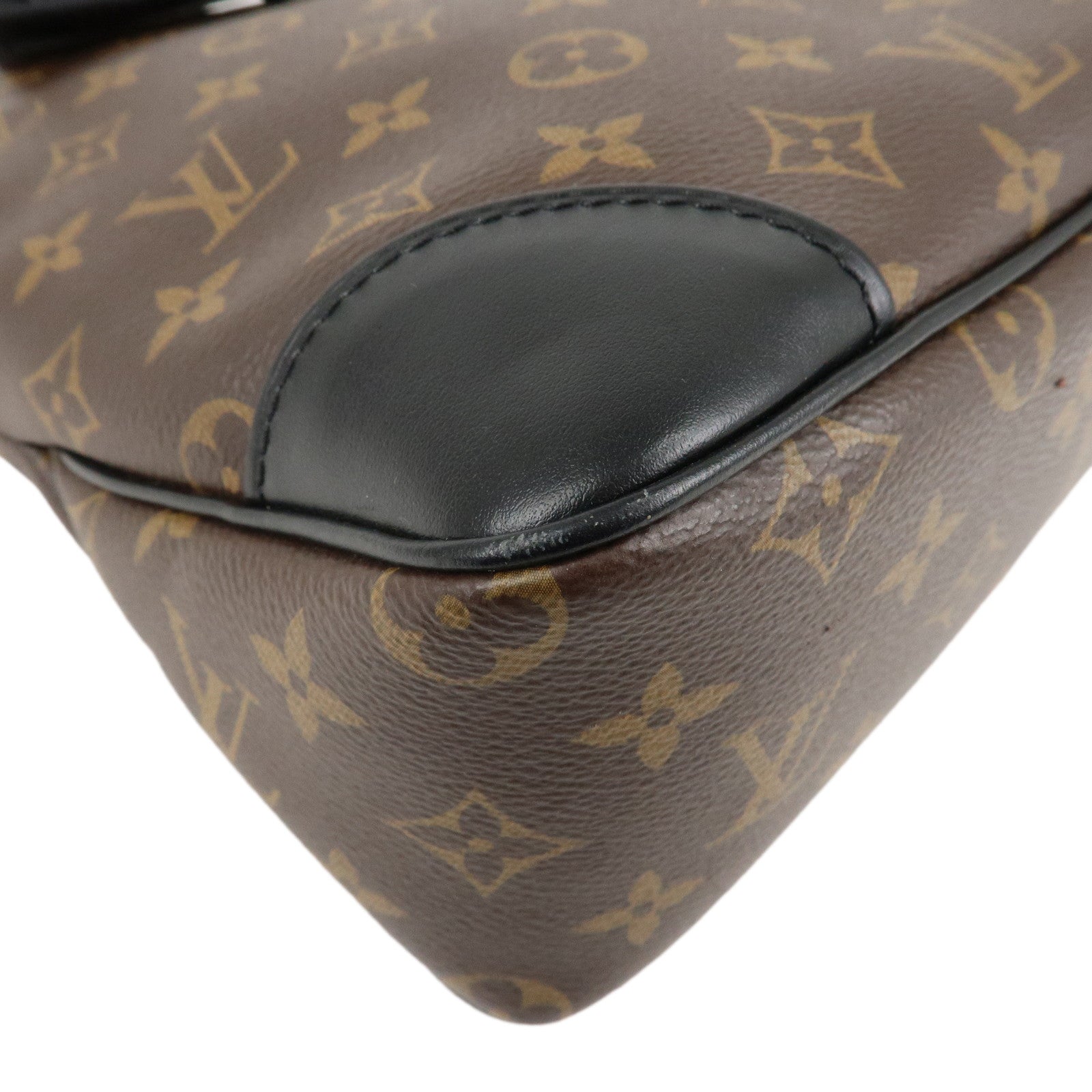Louis Vuitton Monogram Macassar Odeon NM PM Bag Noir M45353 Used