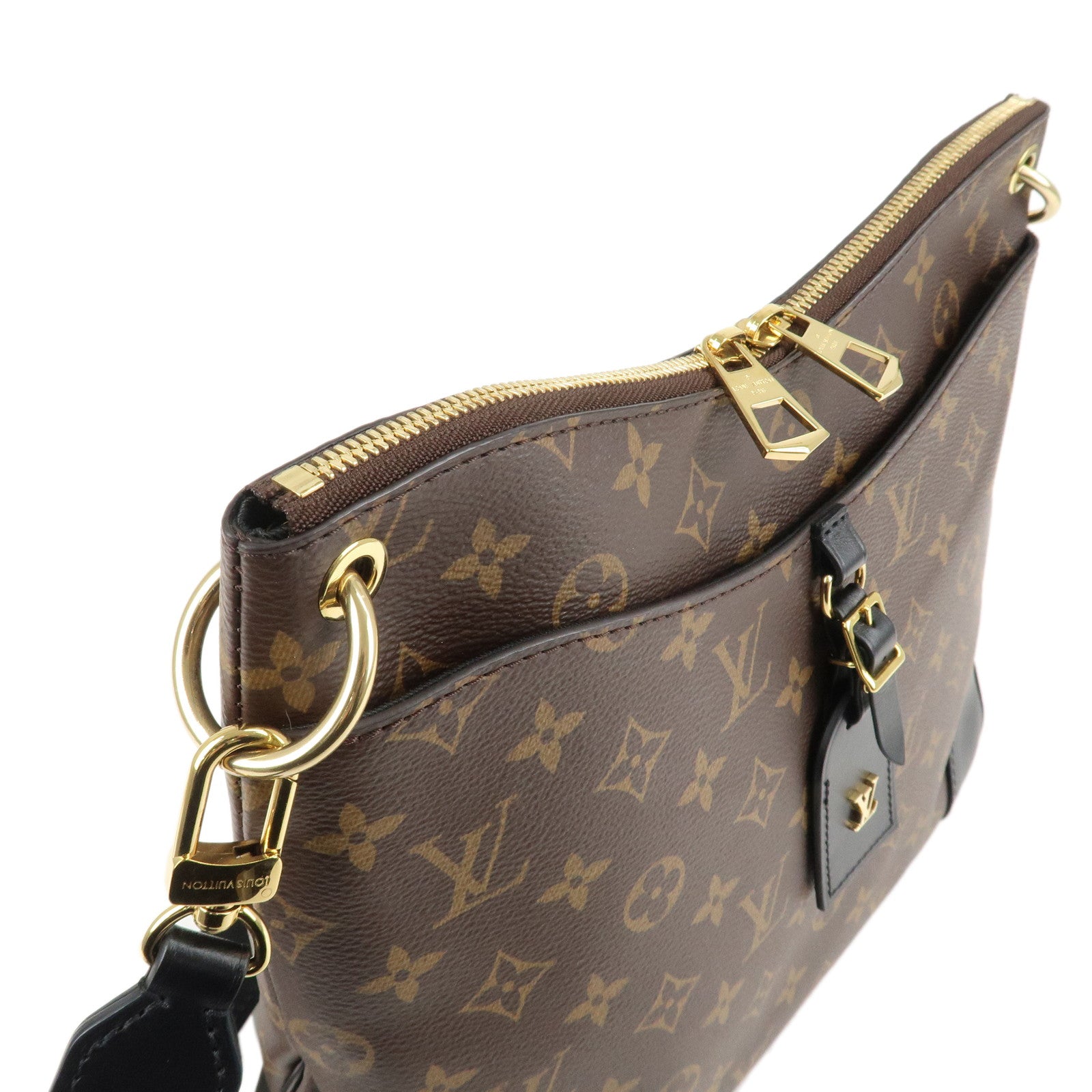Louis Vuitton Monogram Macassar Odeon NM PM Bag Noir M45353 Used