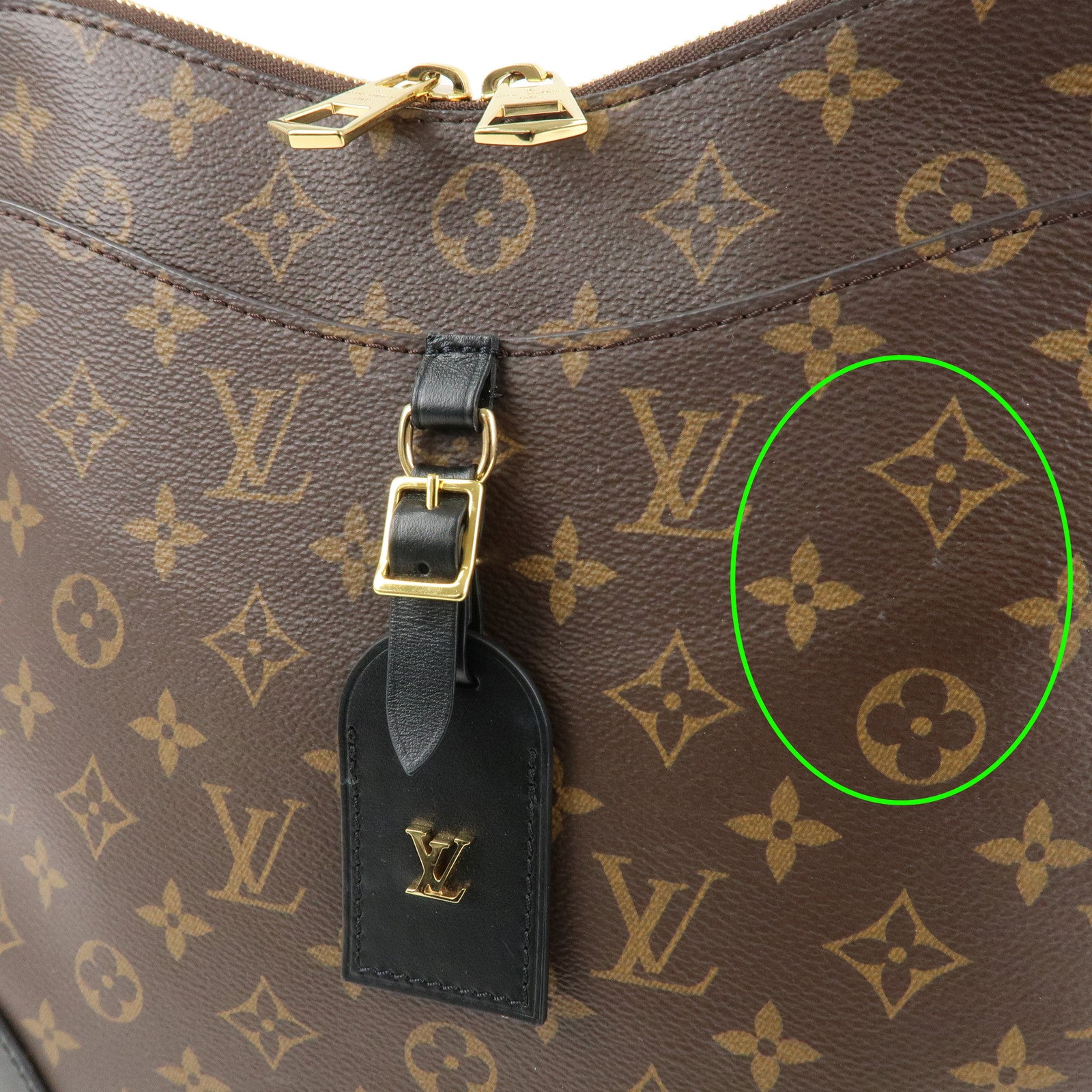 Louis Vuitton Monogram Macassar Odeon NM PM Bag Noir M45353 Used