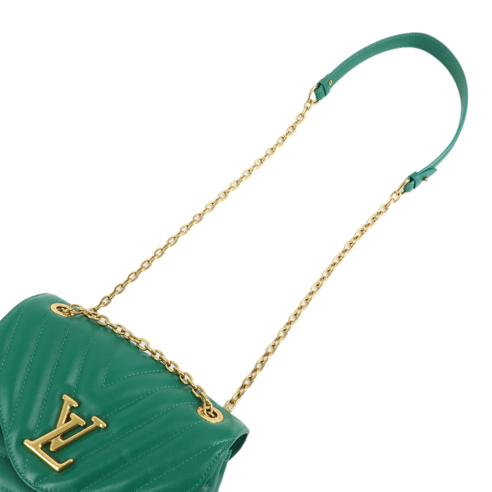 Louis Vuitton New Wave Chain Shoulder Bag Green M58664 Used