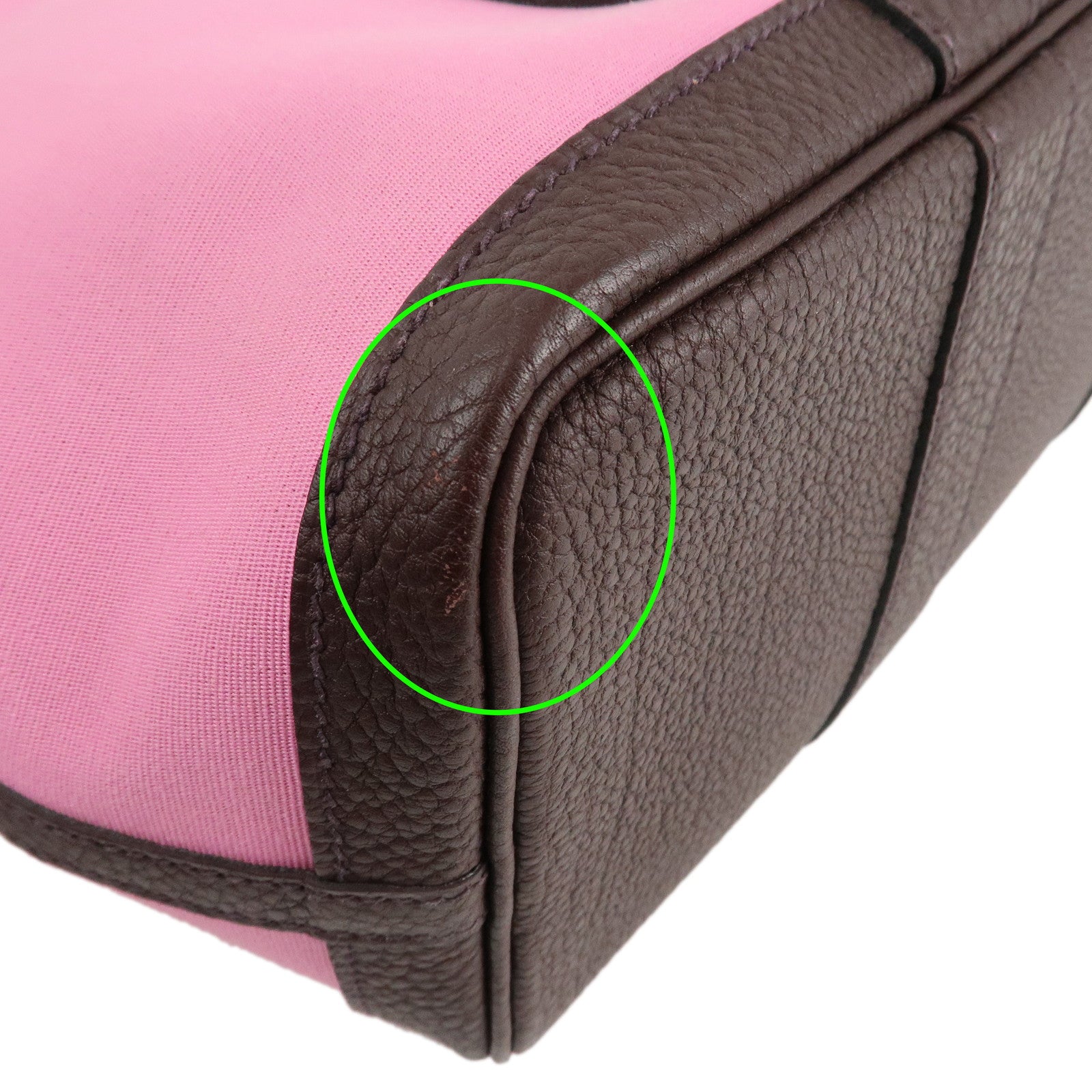 HERMES Toile Officier Negonda Garden Party TPM Z Stamped Tote Bag Used