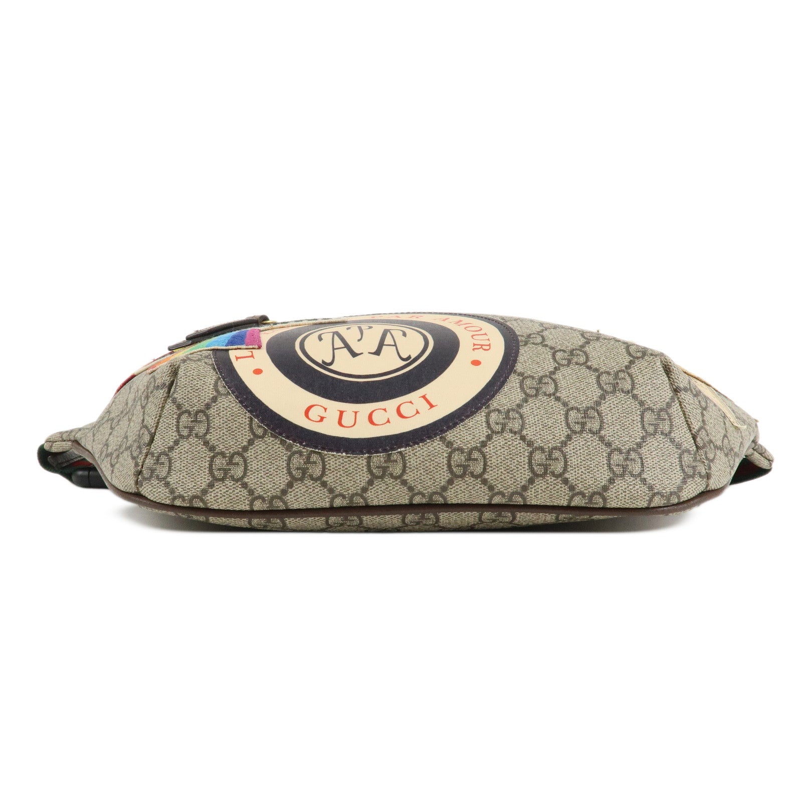 GUCCI Courrier GG Supreme Leather Waist Bag Beige Brown 529711 Used