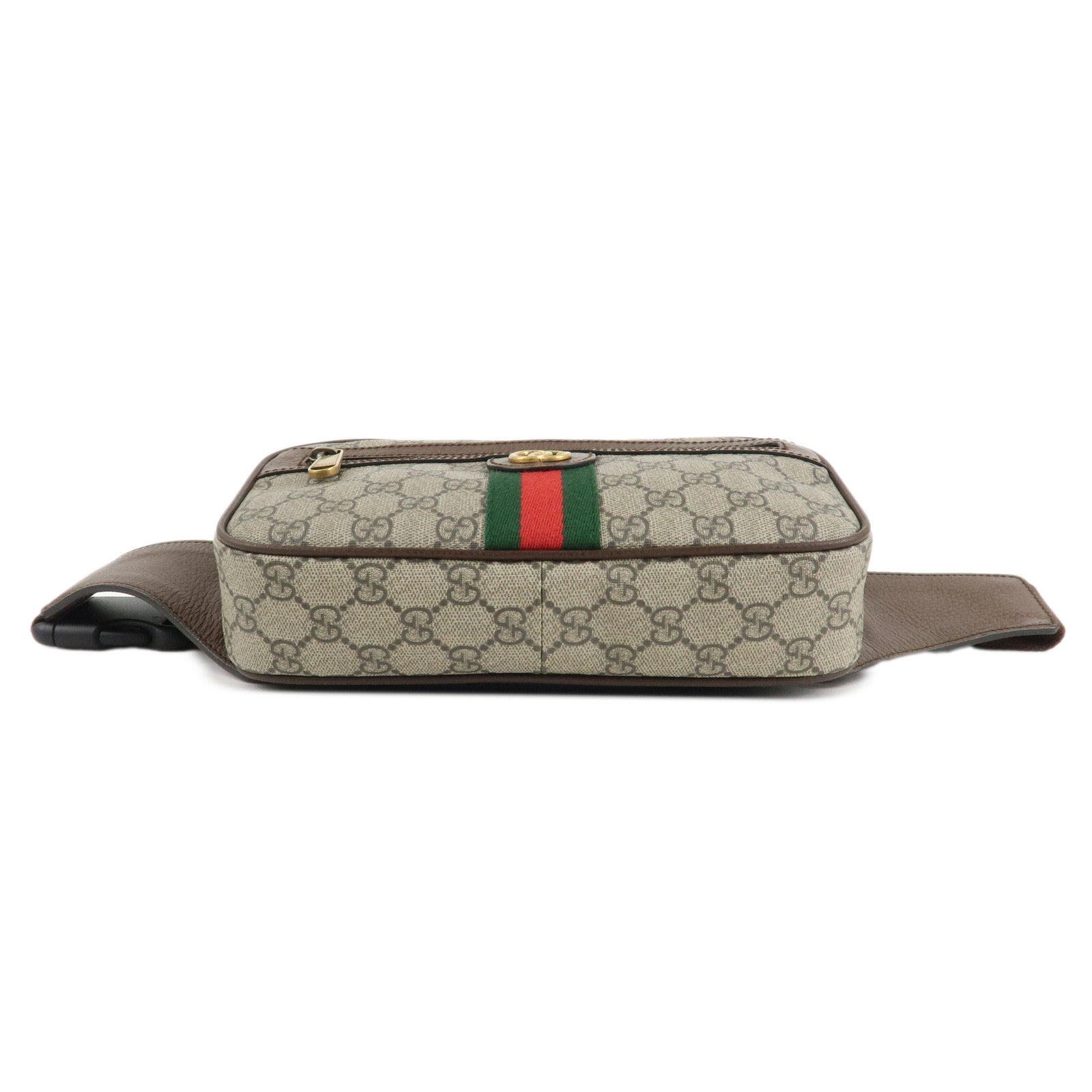 GUCCI Ophidia Sherry GG Supreme Leather Waist Bag 574796 Used