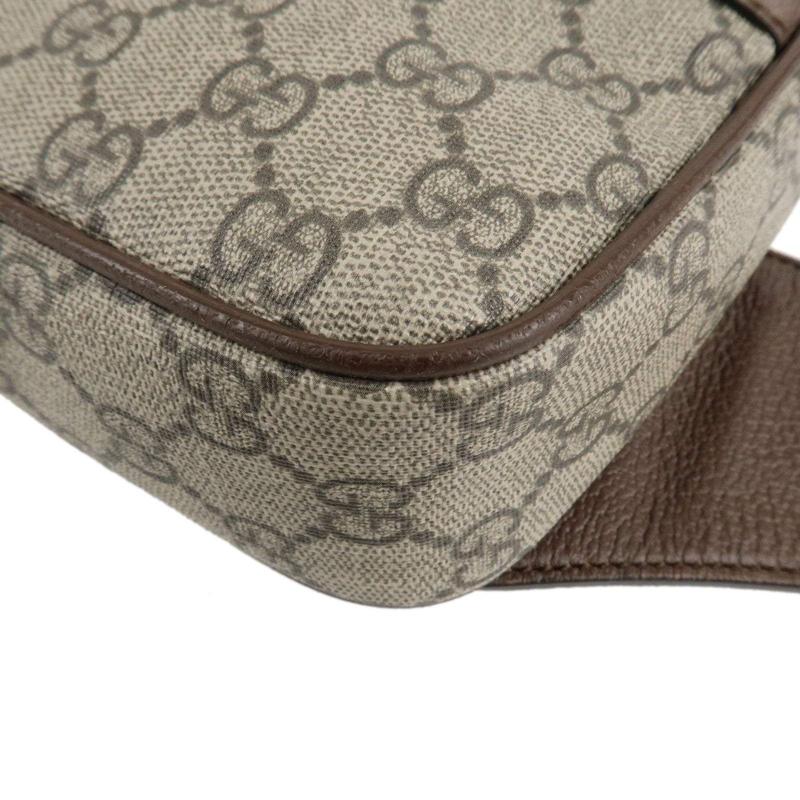 GUCCI Ophidia Sherry GG Supreme Leather Waist Bag 574796 Used