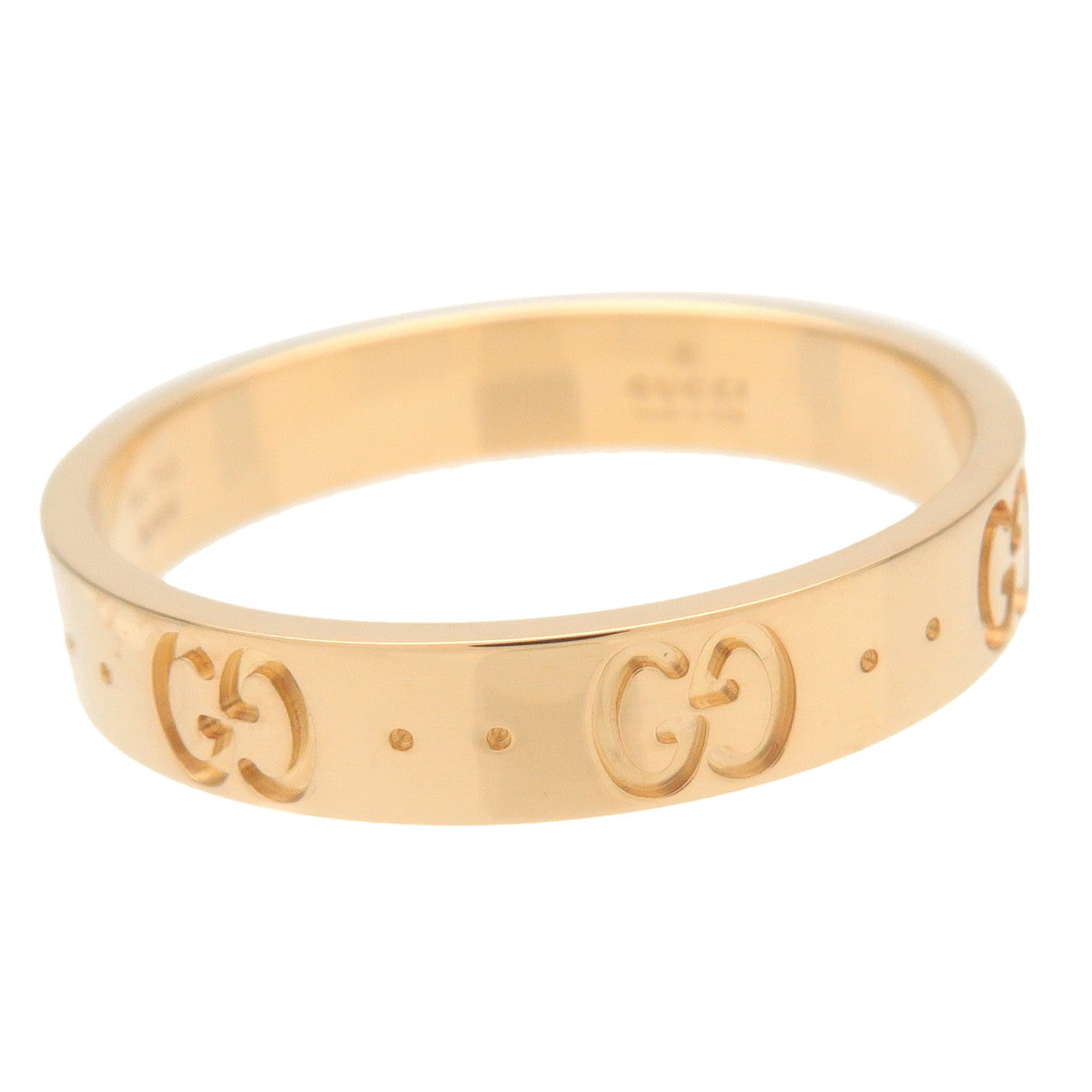 GUCCI Icon Ring K18 750YG Yellow Gold #21 US9.5 EU60 HK21 Used