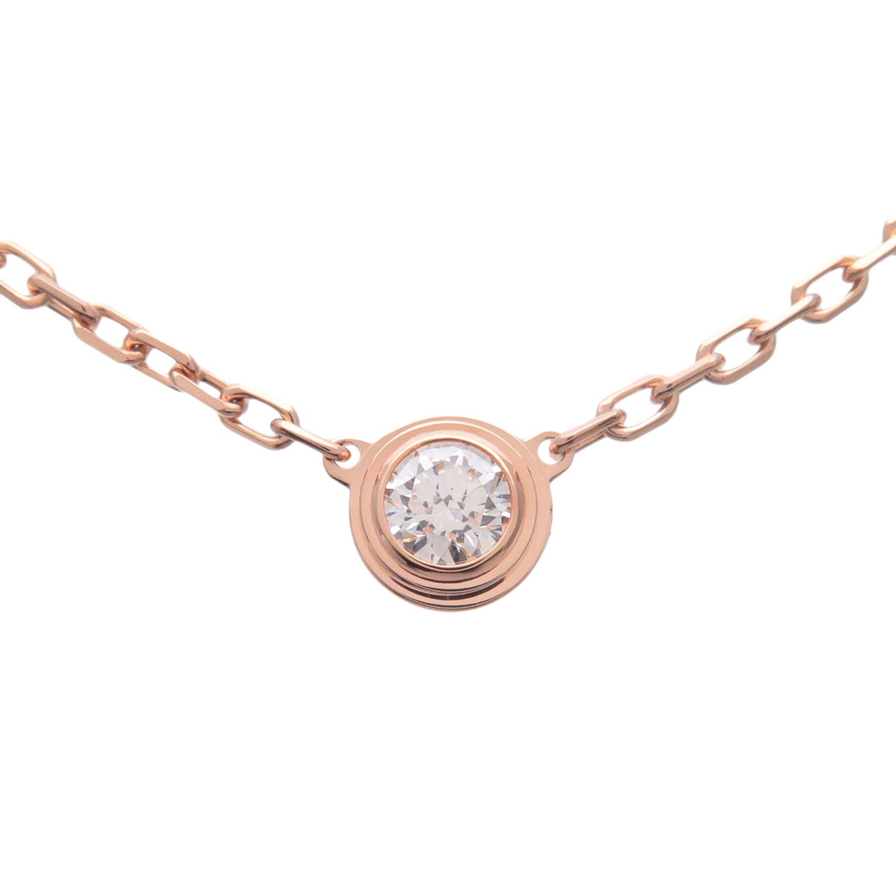 Cartier-Diamants-Légers-Necklace-SM-Diamond-0.09ct-d'amour-K18-PG