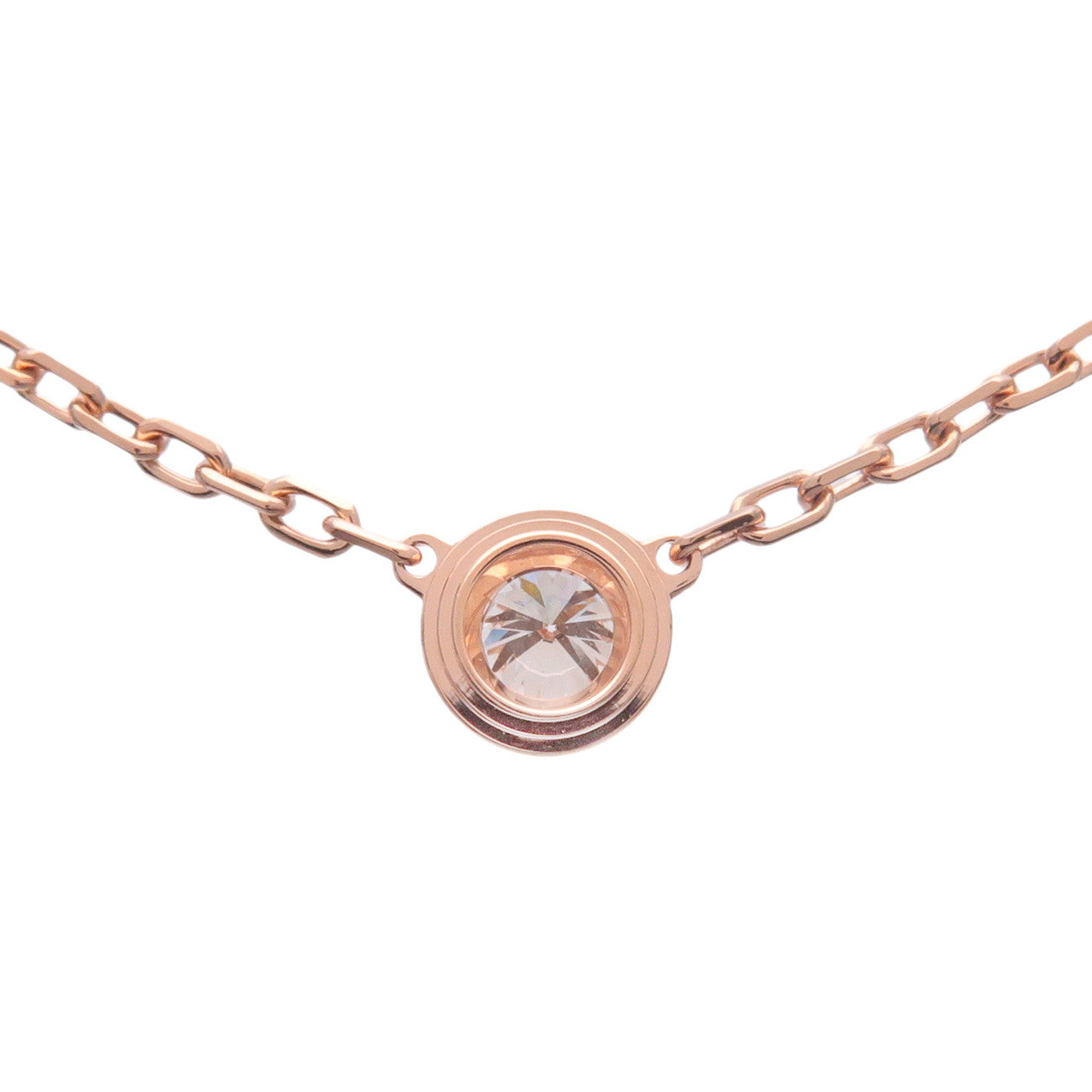 Cartier Diamants Légers Necklace SM Diamond 0.09ct d'amour K18 PG Used