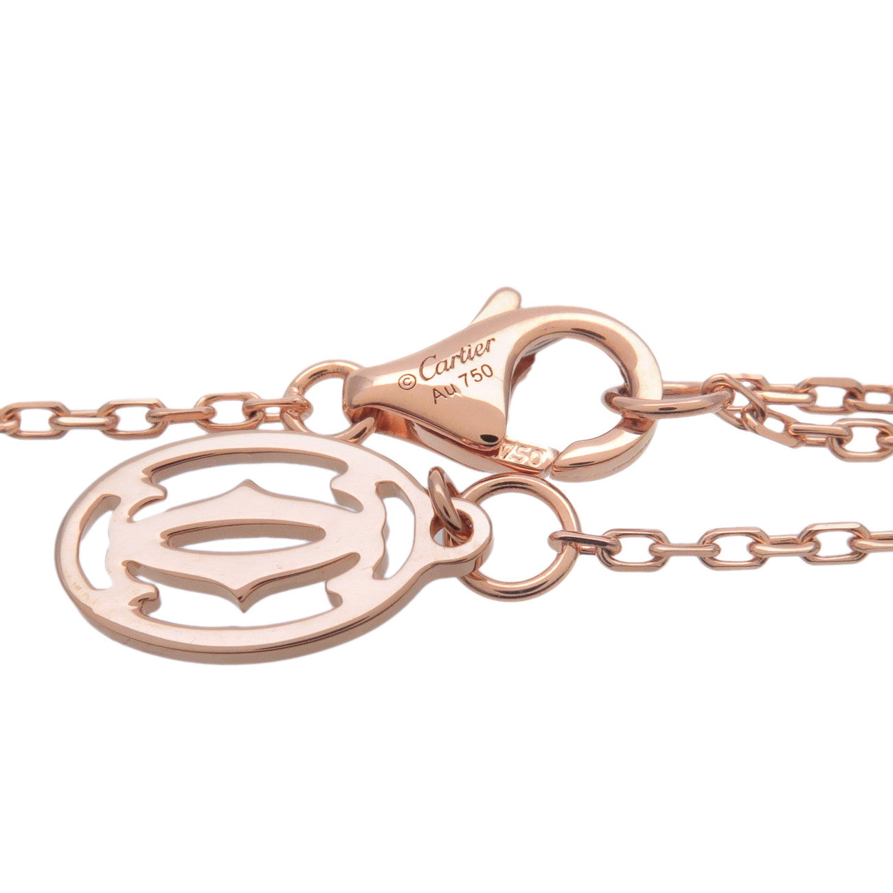Cartier Diamants Légers Necklace SM Diamond 0.09ct d'amour K18 PG Used