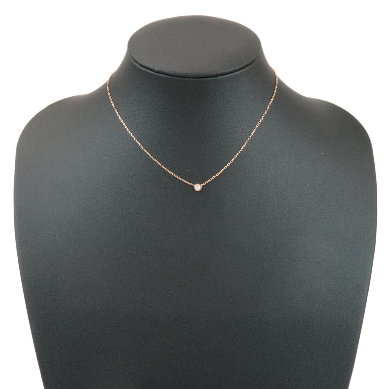 Cartier Diamants Légers Necklace SM Diamond 0.09ct d'amour K18 PG Used