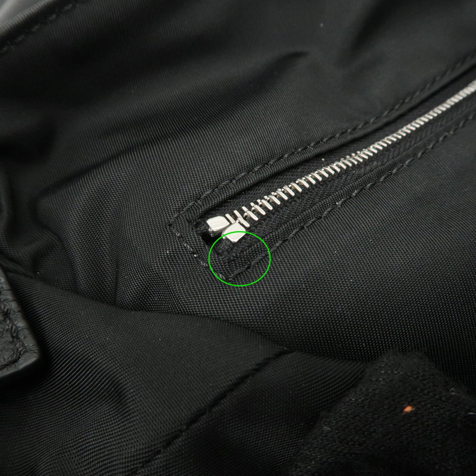 FENDI Nylon Leather Bucket Messenger Crossbody Bag Black 7VA537 Used