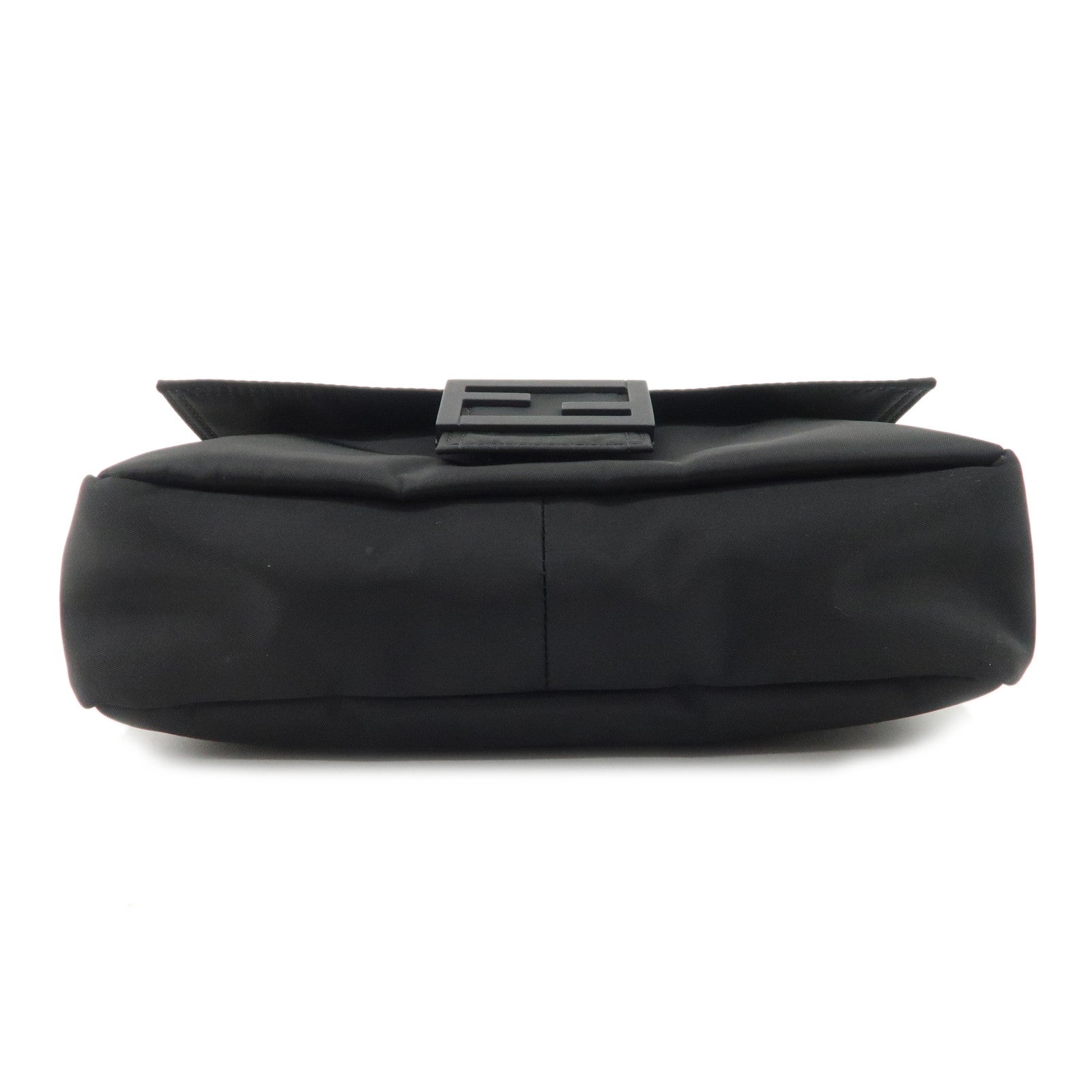 FENDI Nylon Leather Bucket Messenger Crossbody Bag Black 7VA537 Used