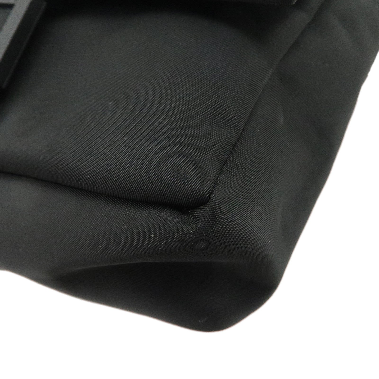 FENDI Nylon Leather Bucket Messenger Crossbody Bag Black 7VA537 Used