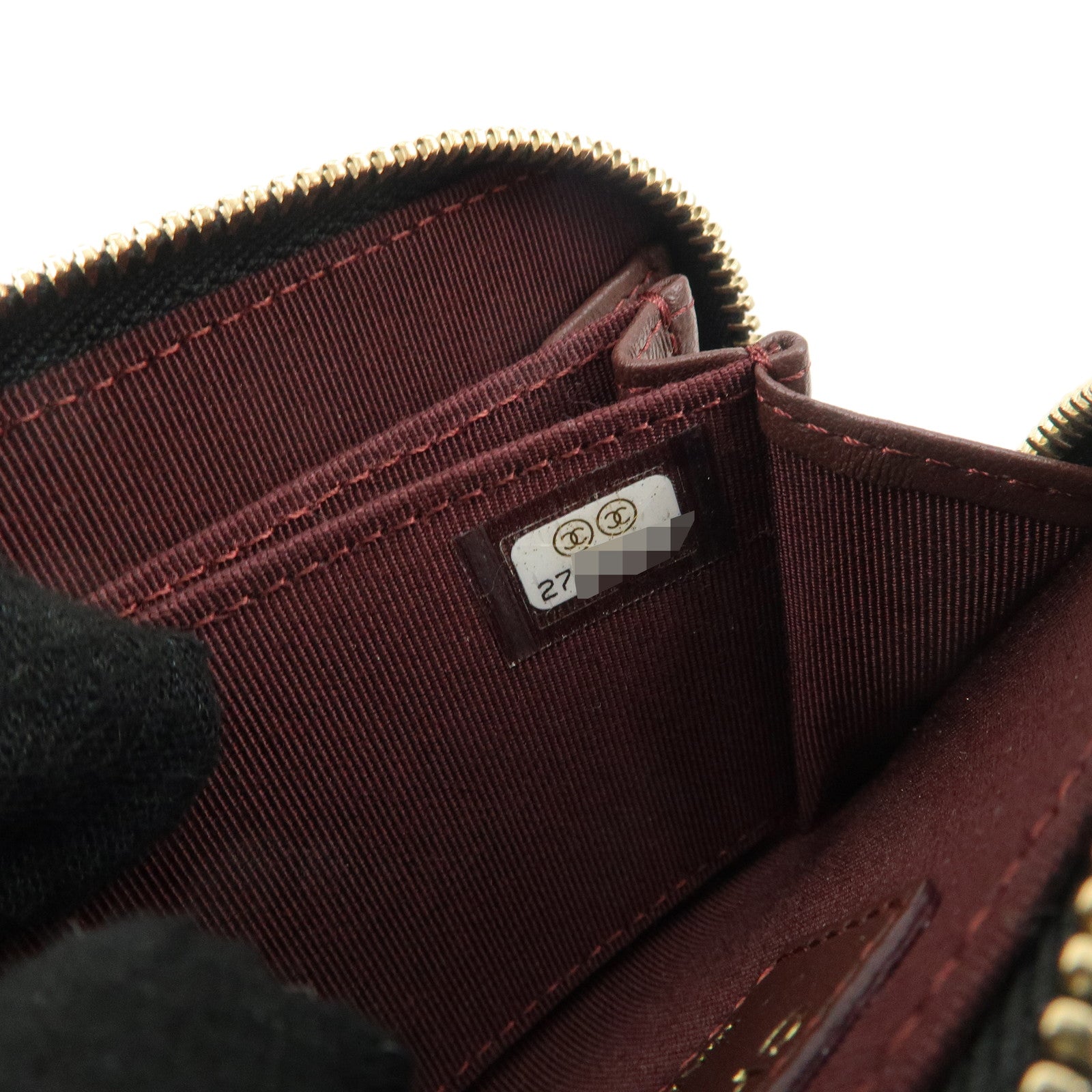 CHANEL Matelasse Caviar Skin Classic Zippy Coin Case AP0216 Used