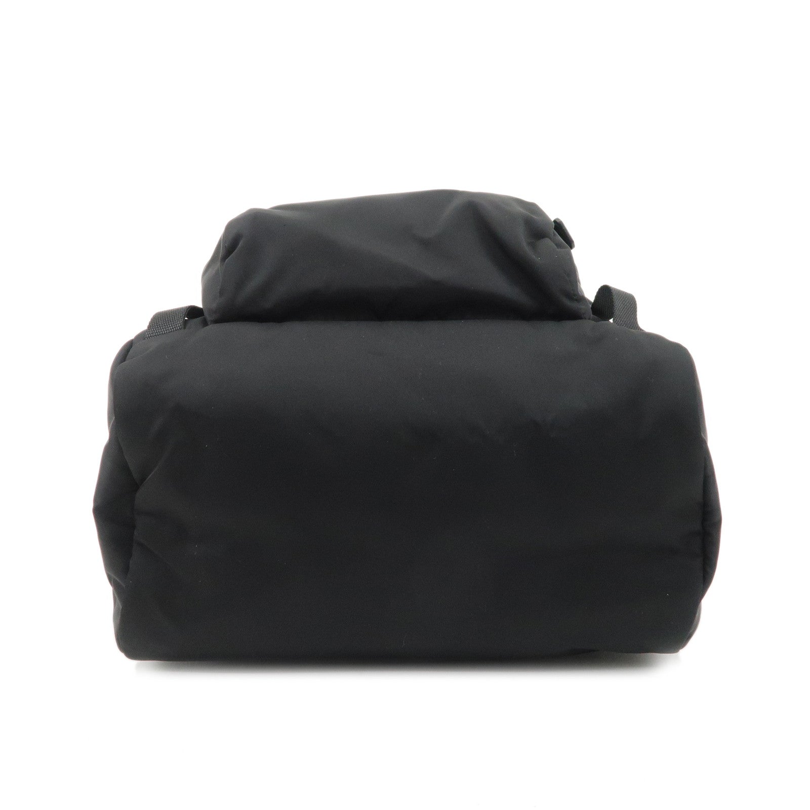 PRADA Logo Nylon Back Pack Black 2VZ135 Used