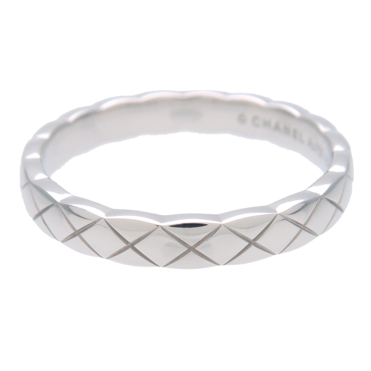 CHANEL Coco Crush Mini Ring K18WG 750WG White Gold #57 US8 Used