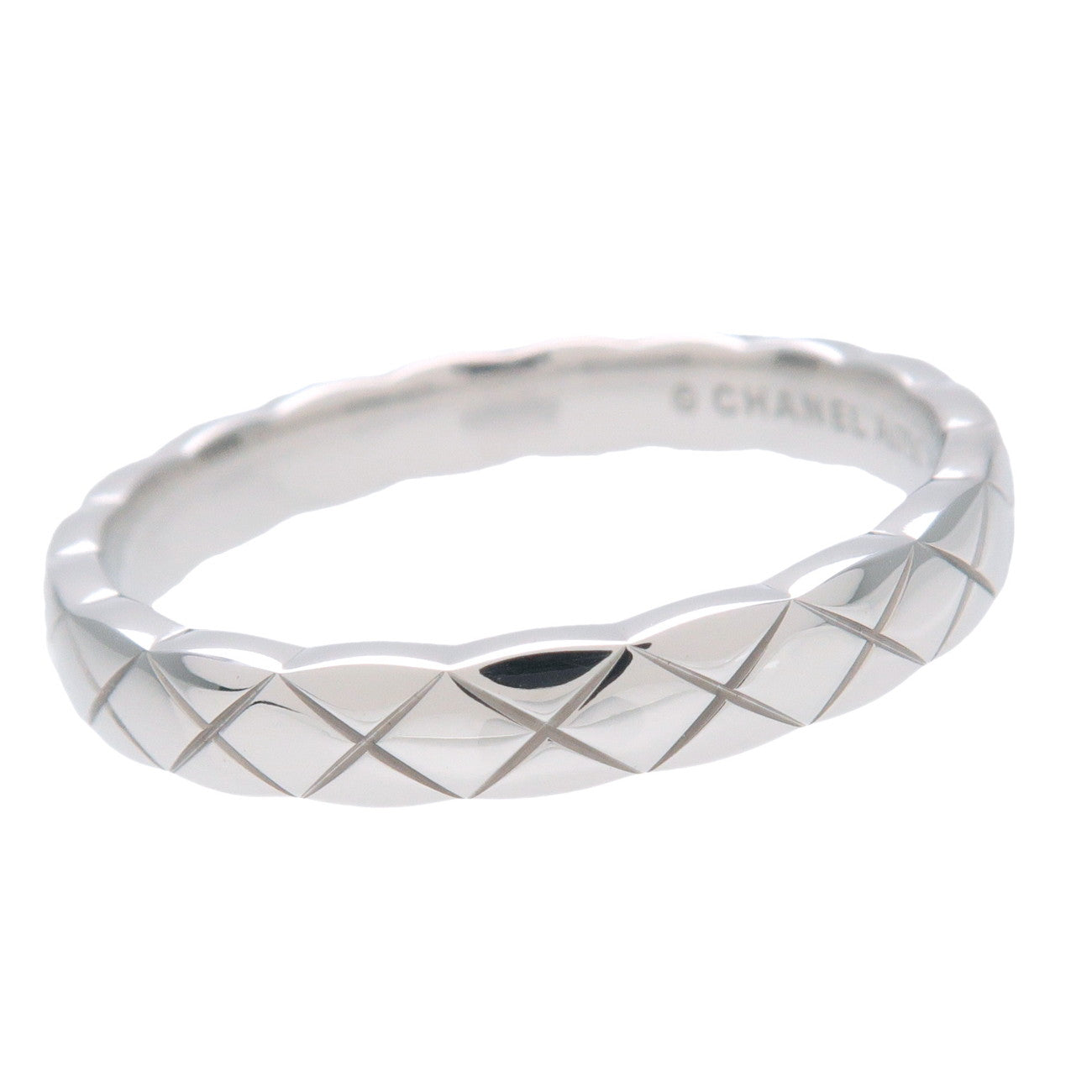 CHANEL Coco Crush Mini Ring K18WG 750WG White Gold #57 US8 Used