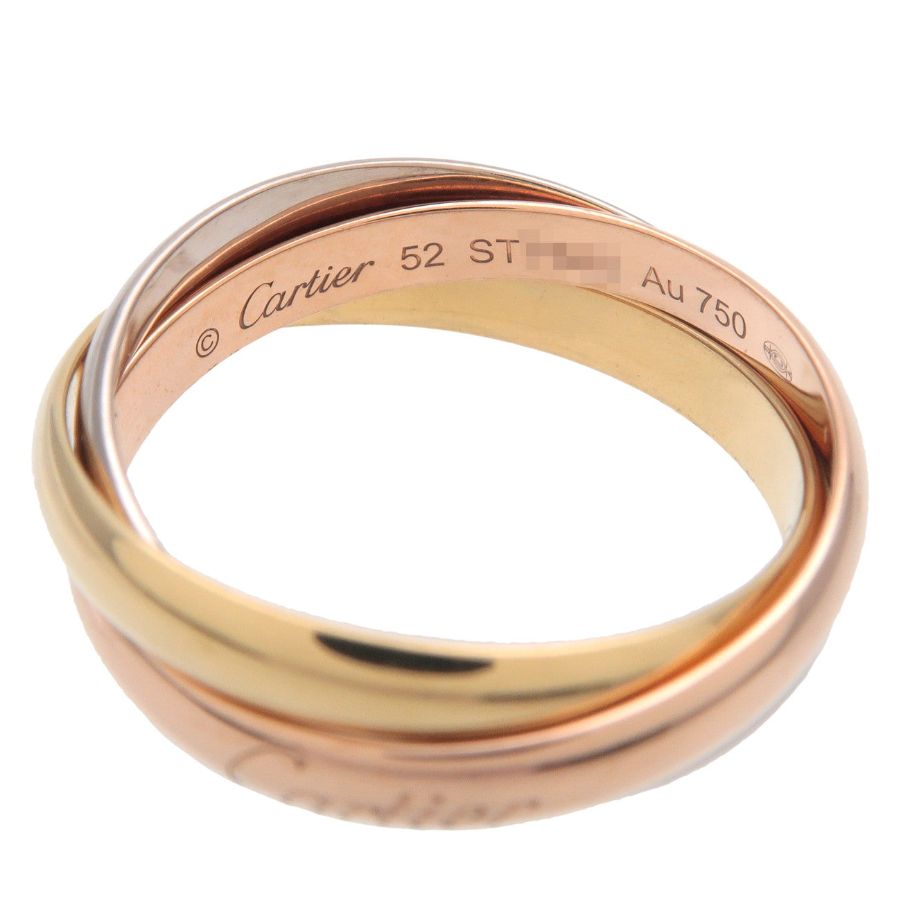 Cartier Trinity Ring SM K18 750YG/WG/PG #52 US6 EU52 HK13 Used