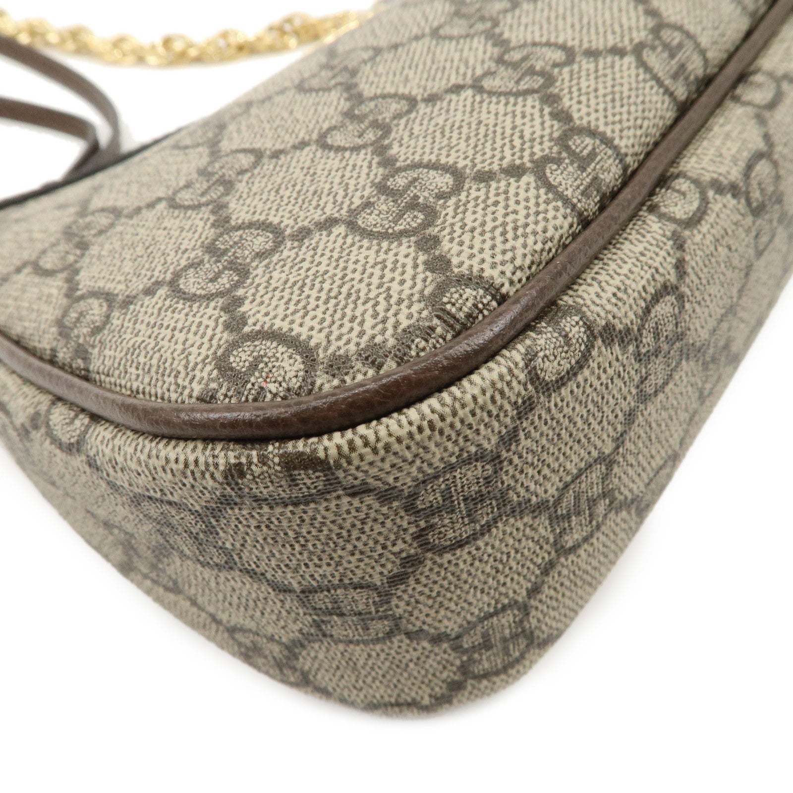 GUCCI Ophidia Sherry GG Supreme Leather 2Way Shoulder Bag 735132 Used