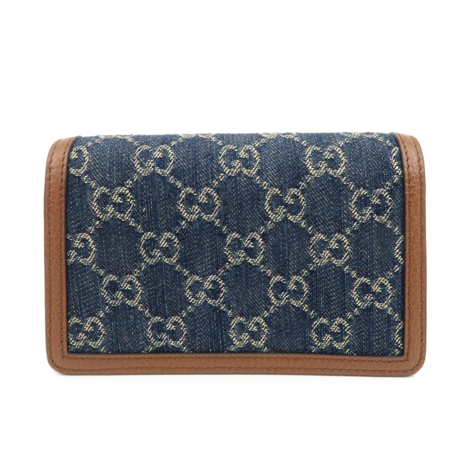 GUCCI Dionysus GG Denim Leather Super Mini Shoulder Bag 476432 Used