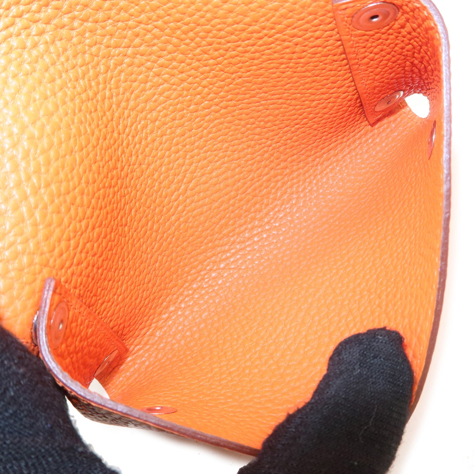 HERMES Taurillon Clemence Etui Culte GM □I Stamped Card Case Used
