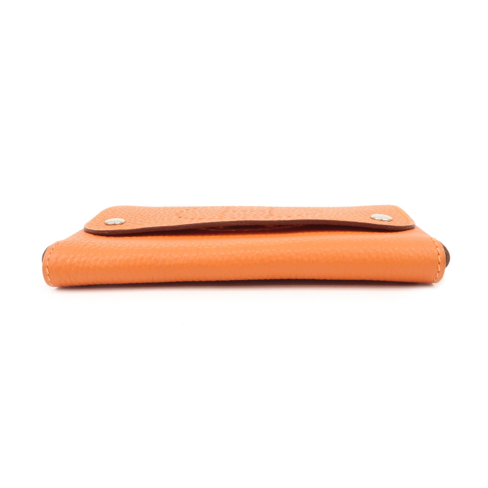 HERMES Taurillon Clemence Etui Culte GM □I Stamped Card Case Used