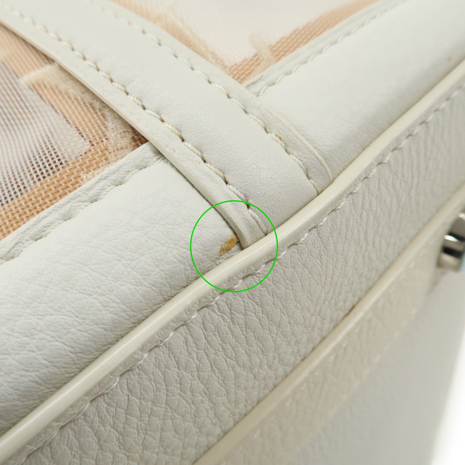 Louis Vuitton Monogram Transparence Lock It Hand Bag White M40699 Used