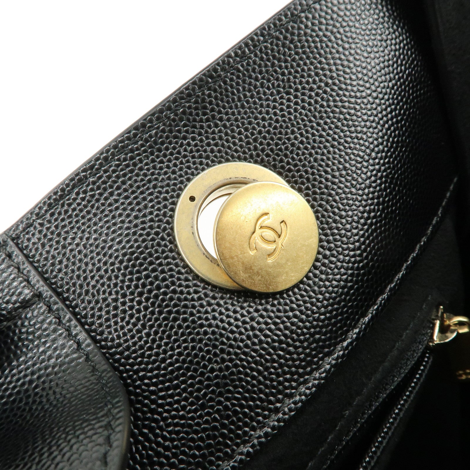 CHANEL Caviar Skin Studs Deauville GM 2Way Shoulder Bag A57067 Used