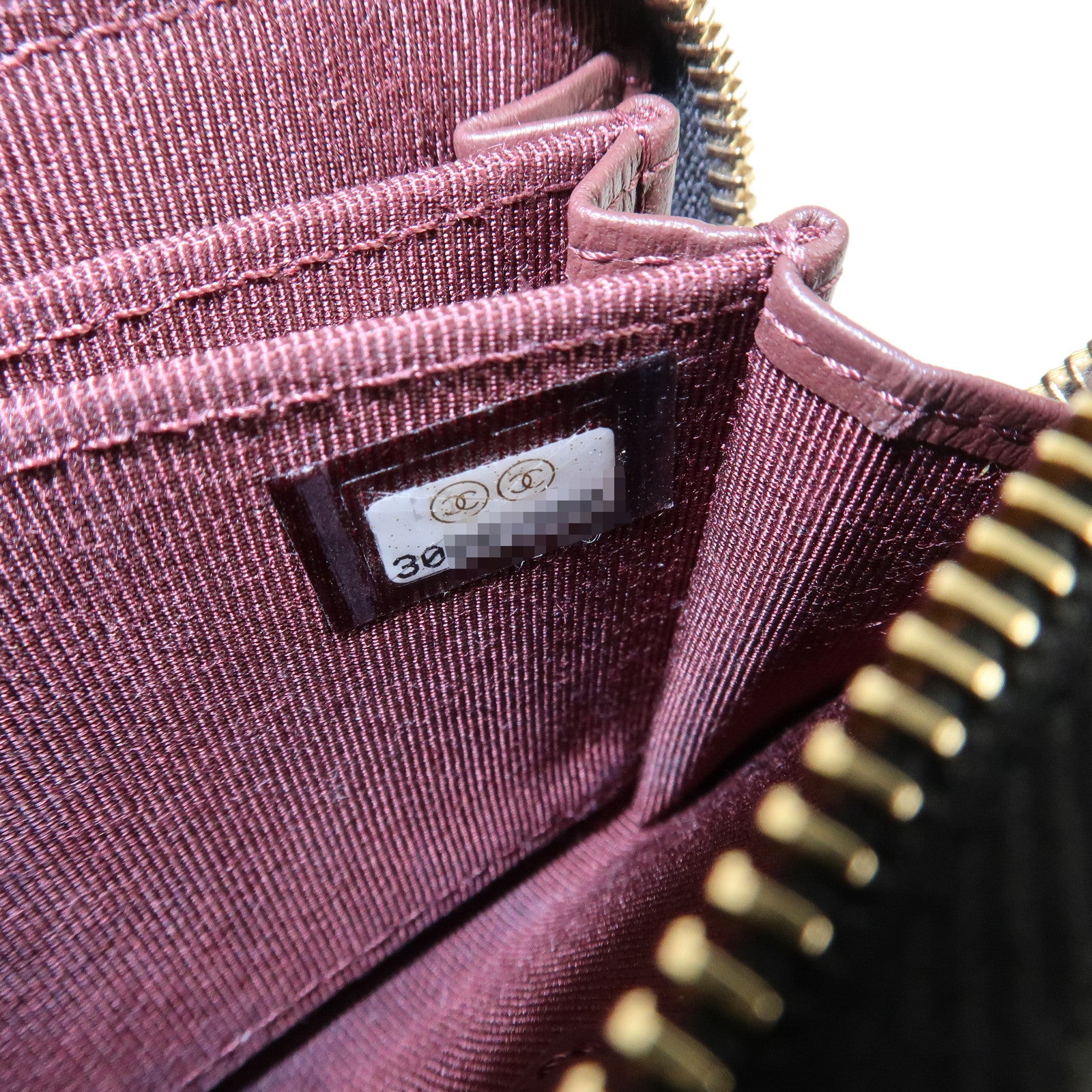 CHANEL COCO Mark Matelasse Caviar Skin Coin Case Black AP0216 Used