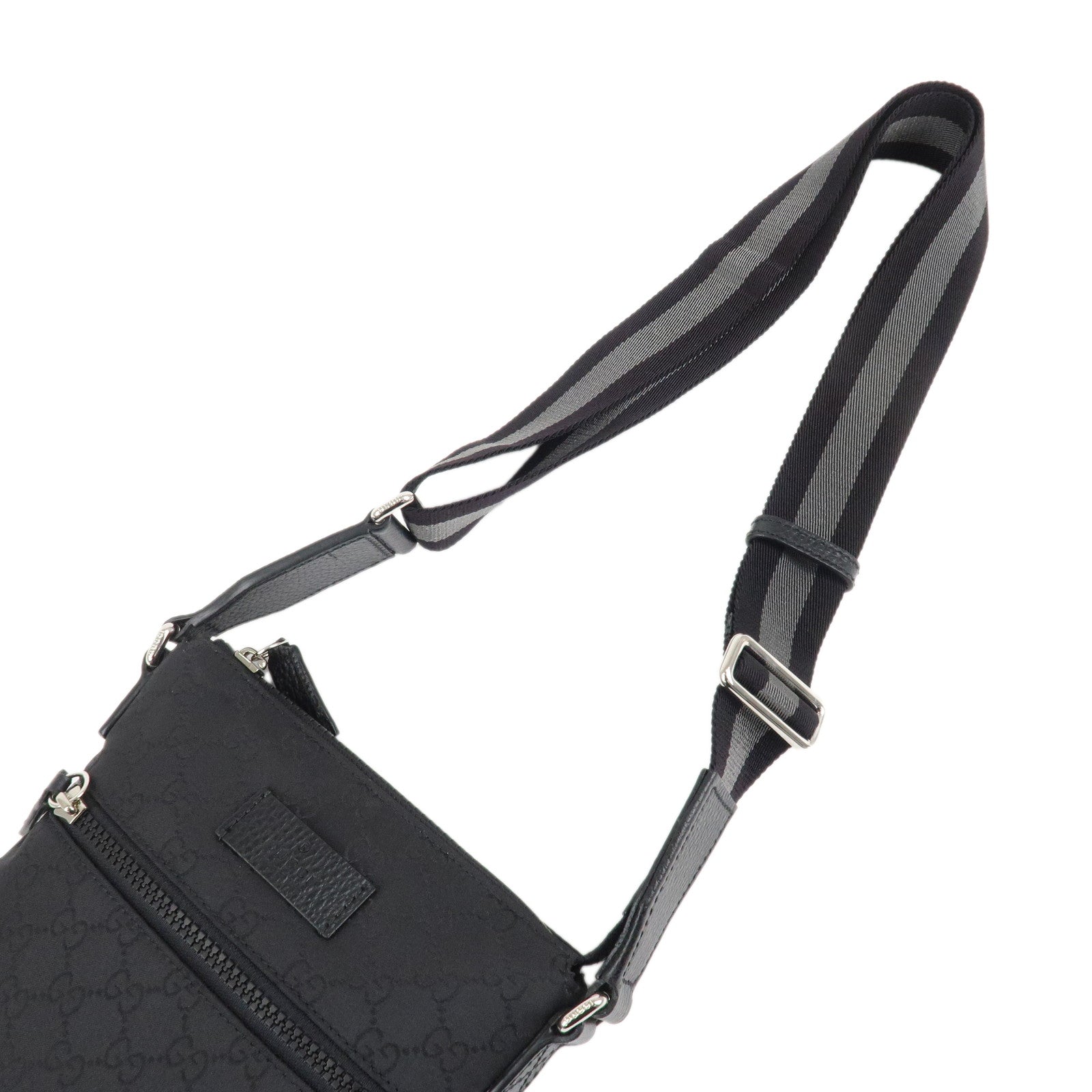 GUCCI Sherry GG Nylon Leather Shoulder Bag Crossbody Bag 449183 Used