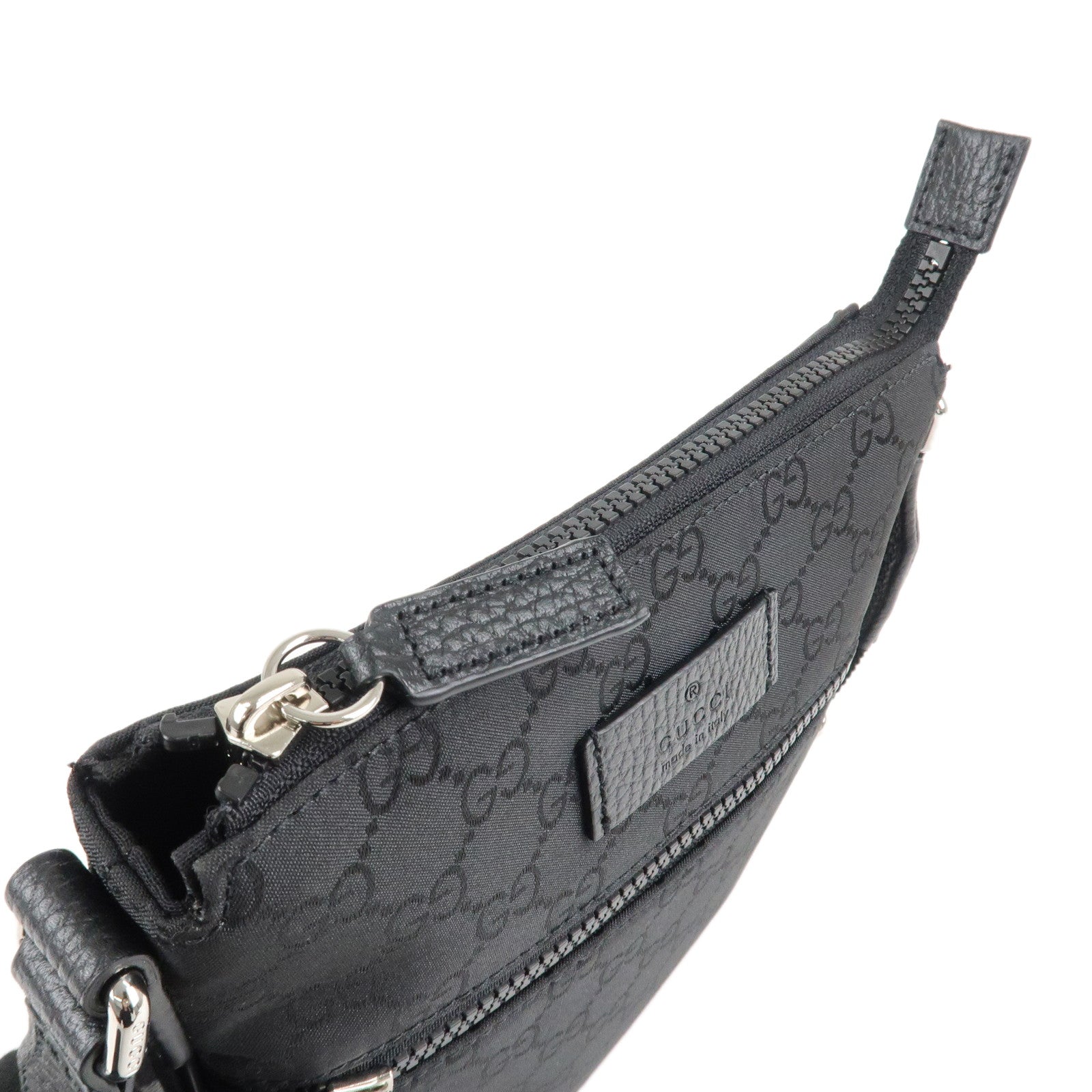 GUCCI Sherry GG Nylon Leather Shoulder Bag Crossbody Bag 449183 Used