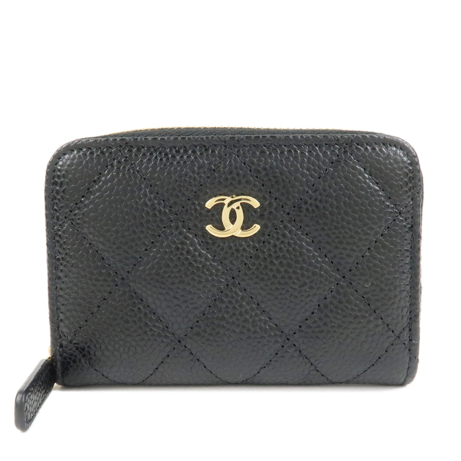 CHANEL-COCO-Mark-Matelasse-Caviar-Skin-Coin-Case-Black-AP0216
