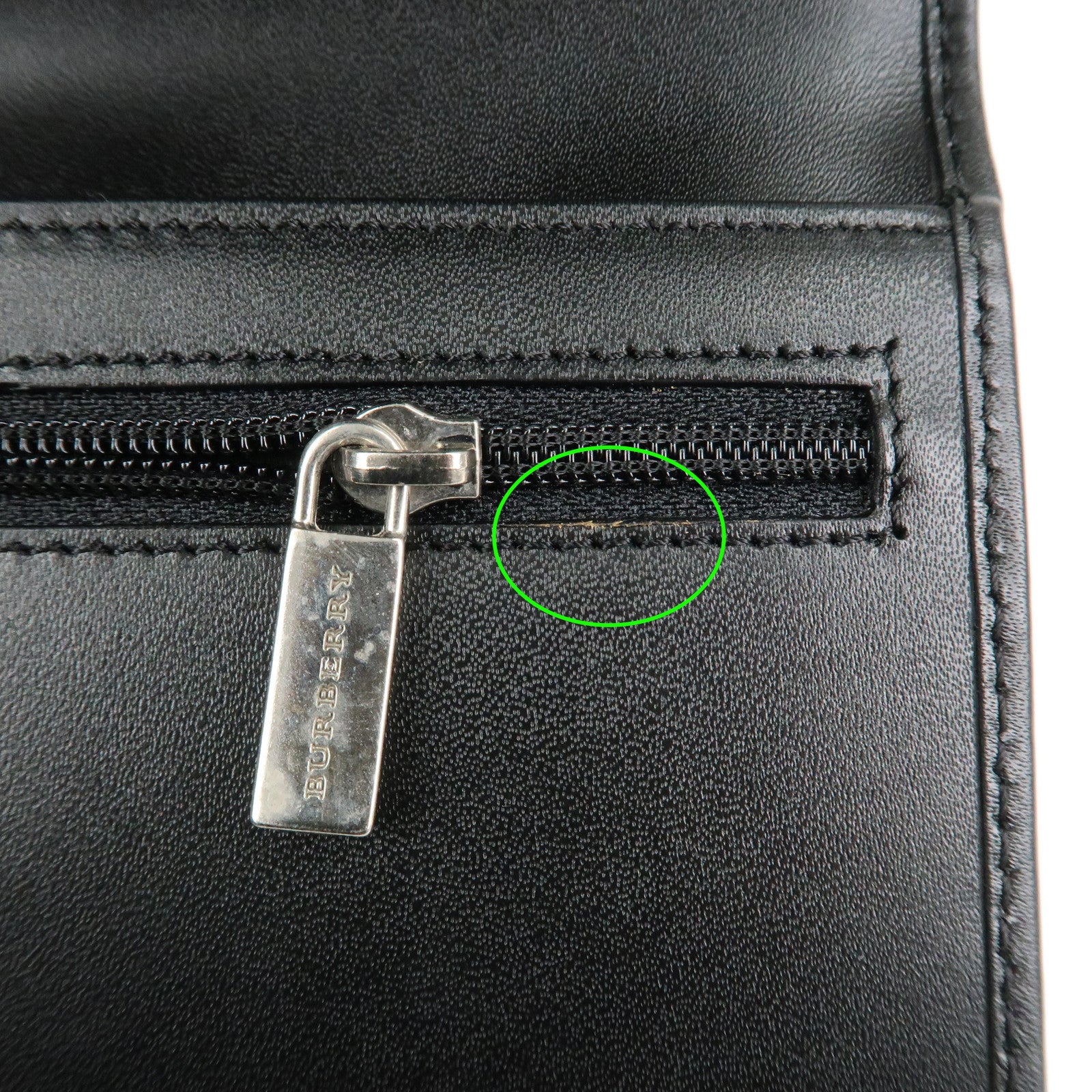 BURBERRY Burberry London PVC Leather Long Wallet Nova Plaid Black Used
