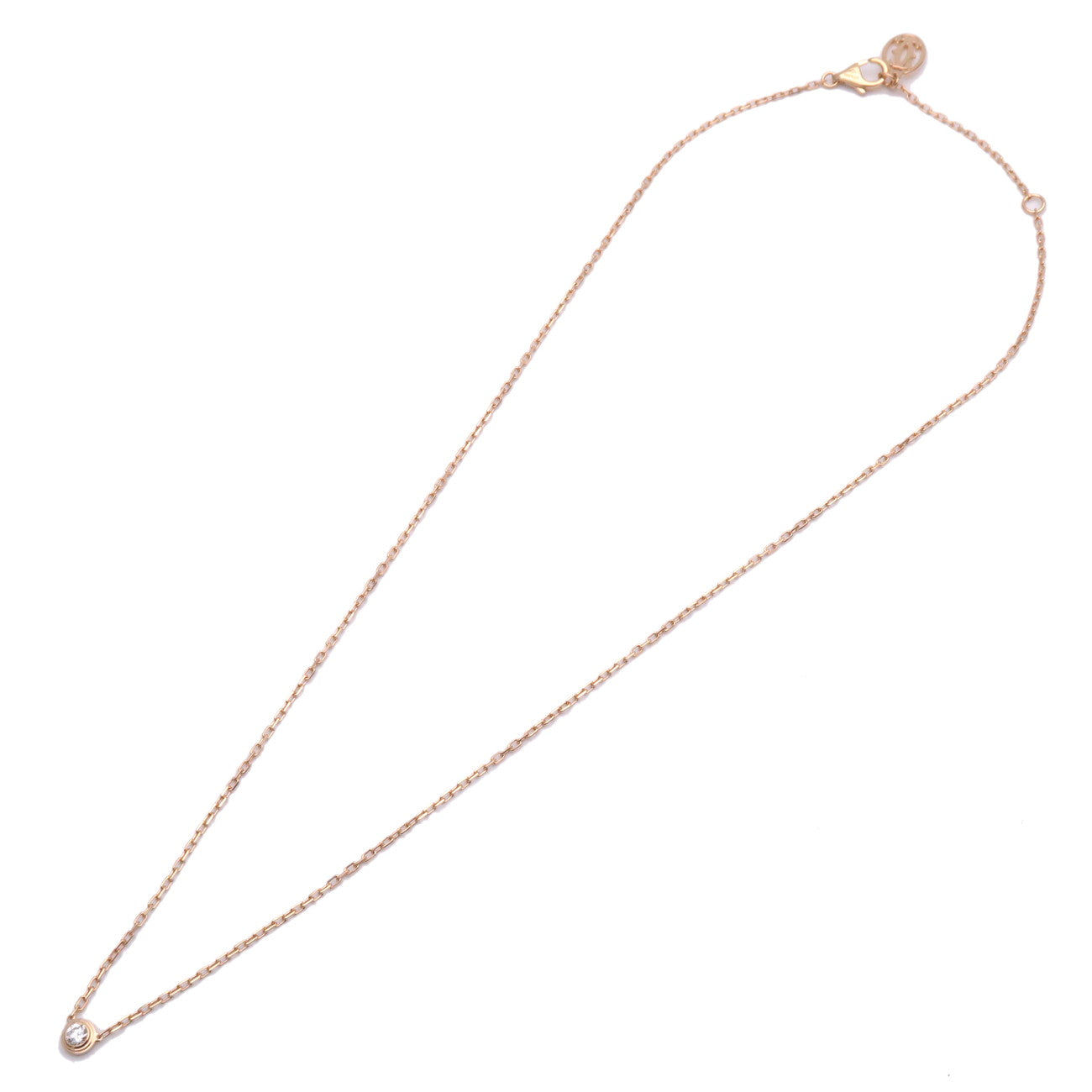 Cartier D'amour 1P Diamond Necklace SM 0.09ct K18 750YG Yellow Gold Used