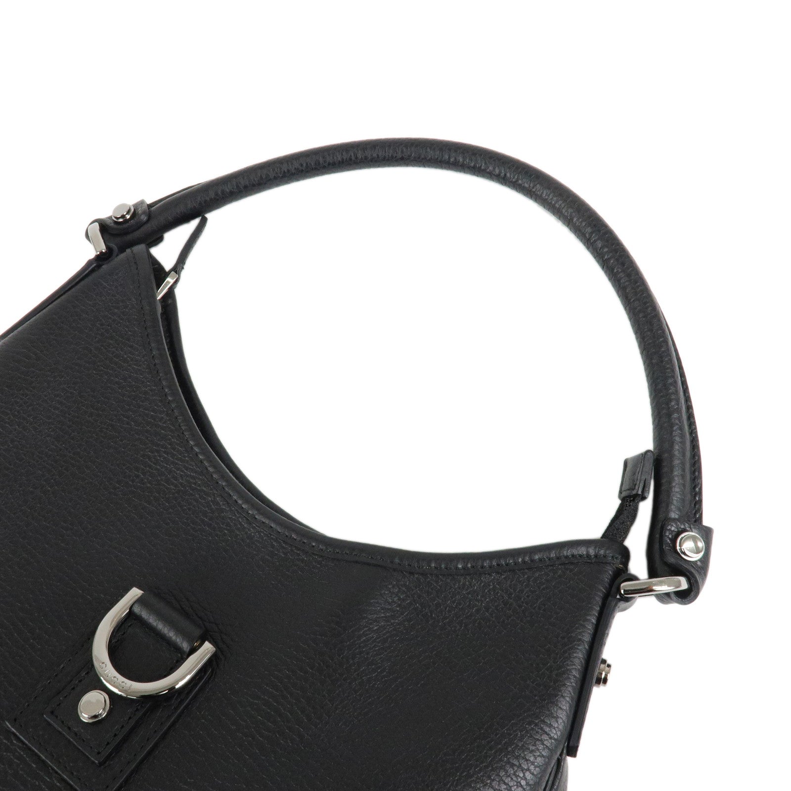 GUCCI Abbey Leather Shoulder Bag Hand Bag Black 268637Used F/S Used