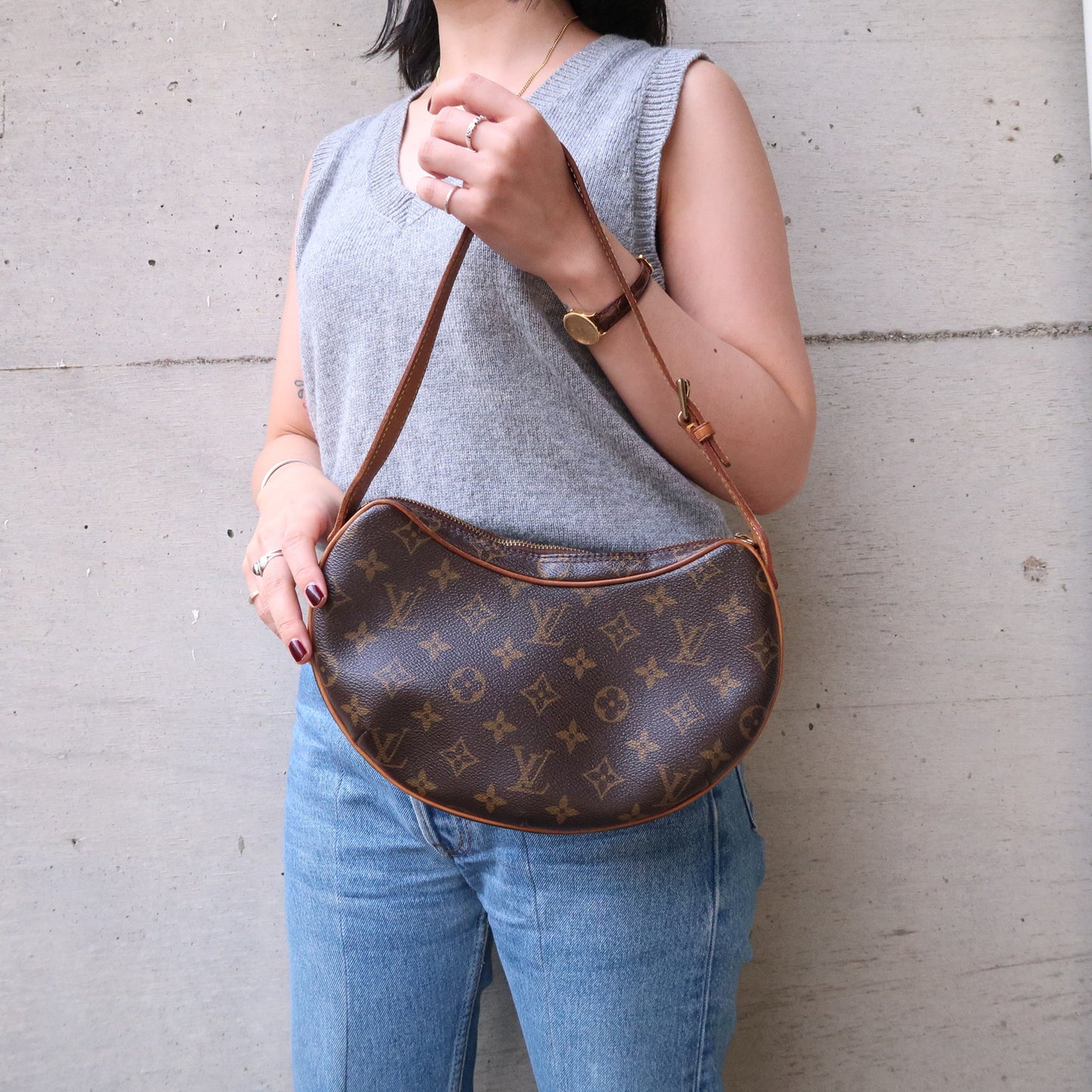 Louis Vuitton Monogram Pochette Croissant Shoulder Bag M51510