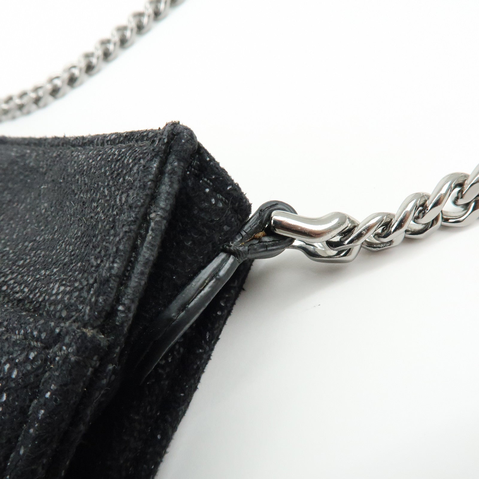 STELLA MCCARTNEY Polyester Chain Shoulder Bag Crossbody Bag Black