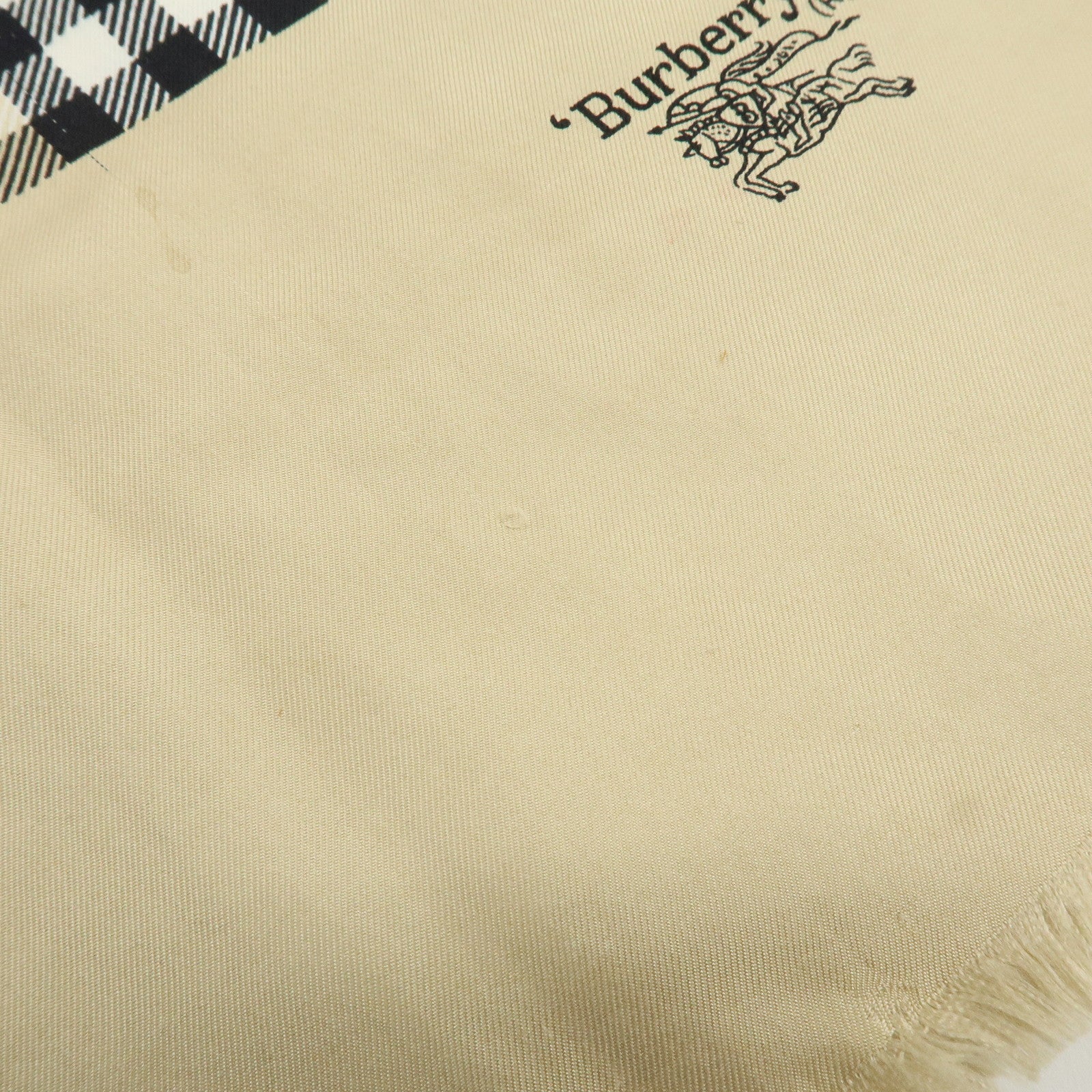BURBERRY Set of 3 Nova Plaid Silk 100% Scarf Beige Ivory