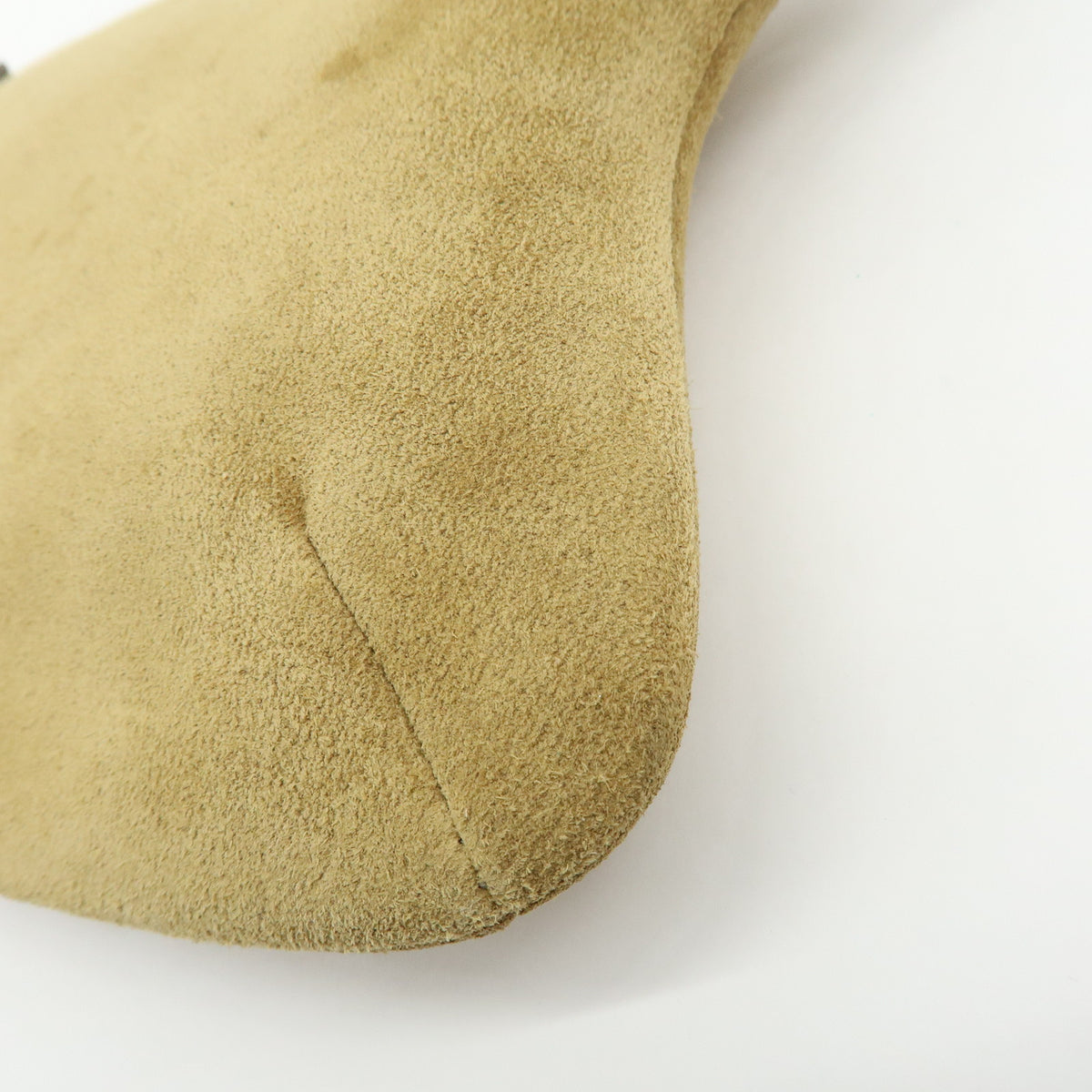 LOEWE Anagram Suede Accessory Pouch Makeup Bag Pouch Beige Gold