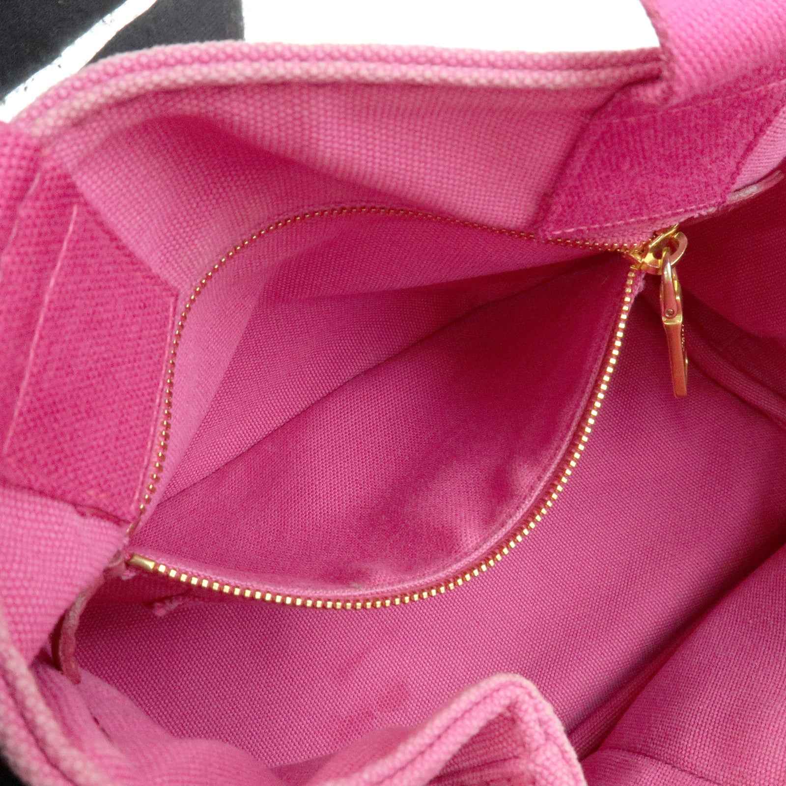 PRADA Triangle Logo Canapa Mini Canvas Tote Hand Bag Pink BN2439