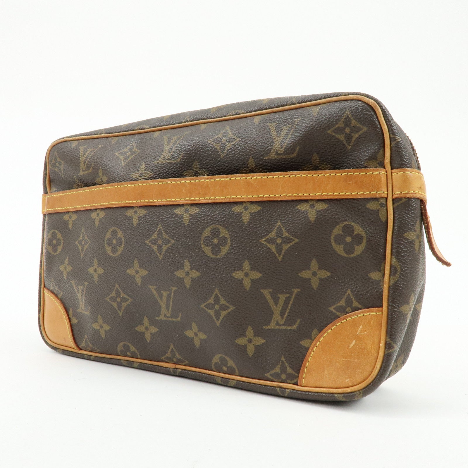 Louis Vuitton Monogram Compiegne 28 Pouch Clutch Bag Brown M51845