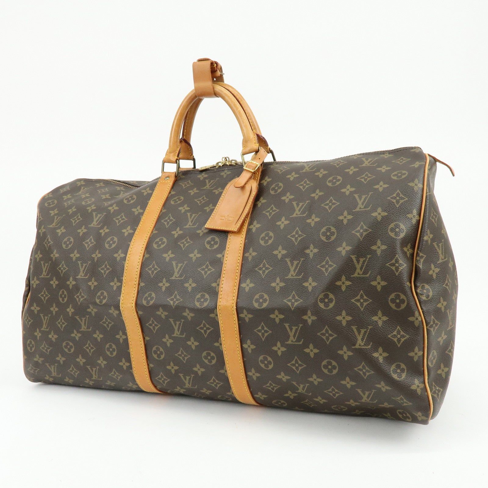 Louis Vuitton Monogram Keep All 60 Boston Bag Brown M41422