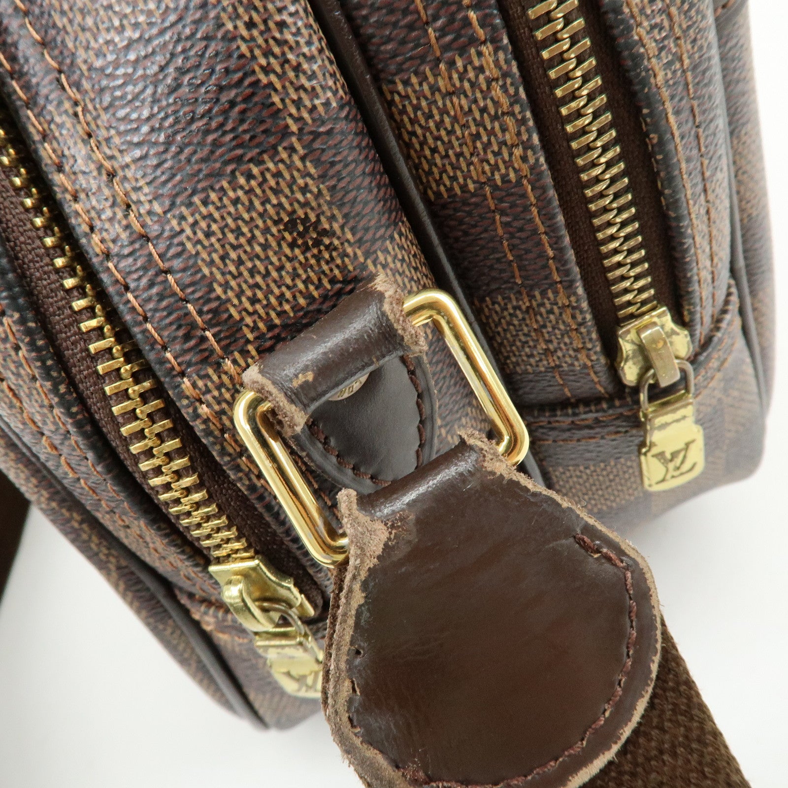 Louis Vuitton Damier Ebene Reporter PM SPO Shoulder Bag Brown M45253