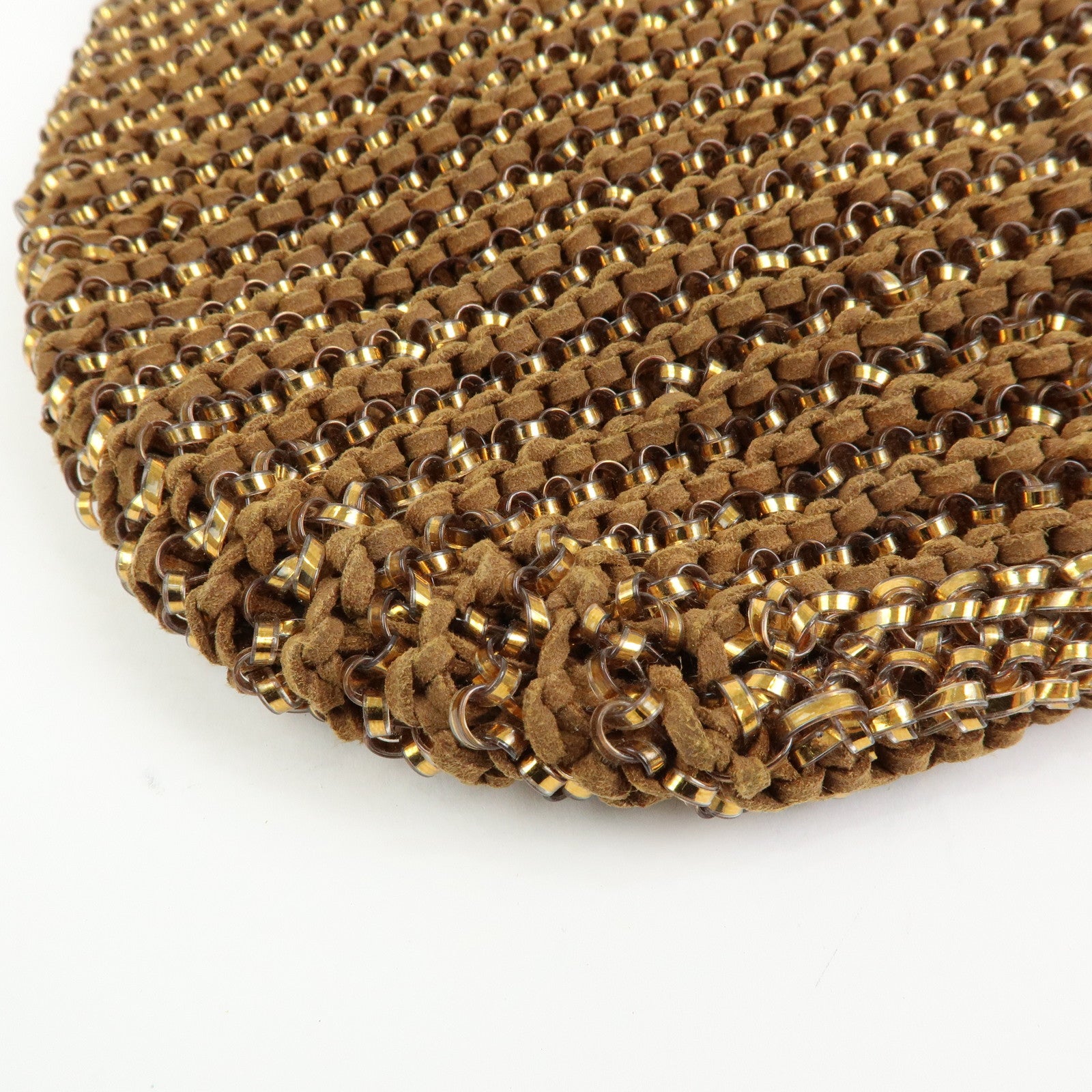ANTEPRIMA Set of 2 PVC Wire Bag Hand Bag Tote Bag Brown Gold