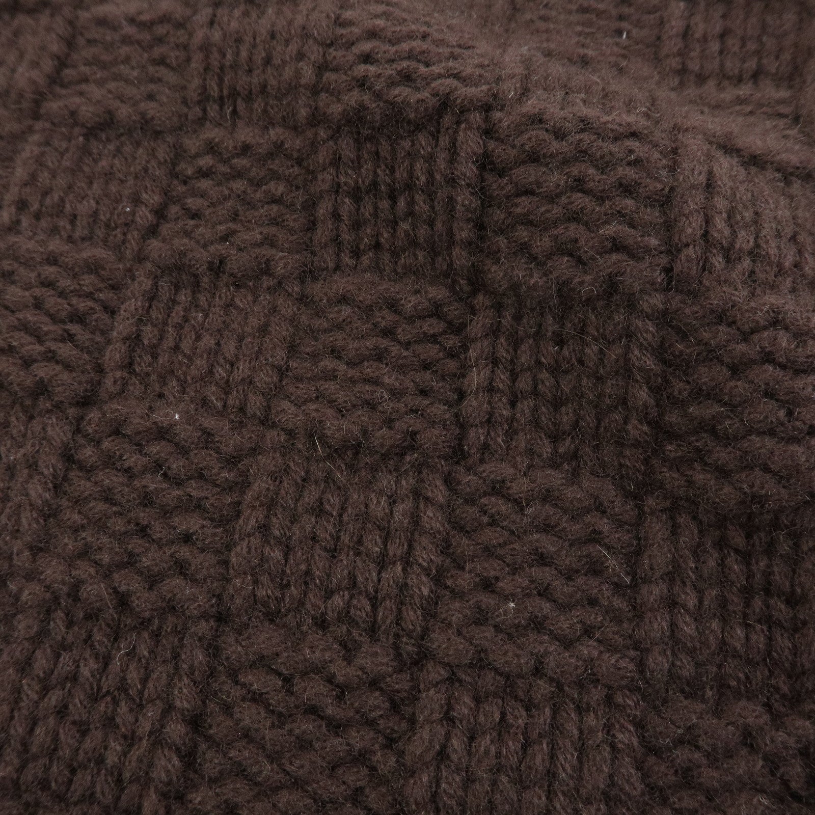 Louis Vuitton Damier Echarpe Helsinki Cashmere 100% Scarf Dark Brown
