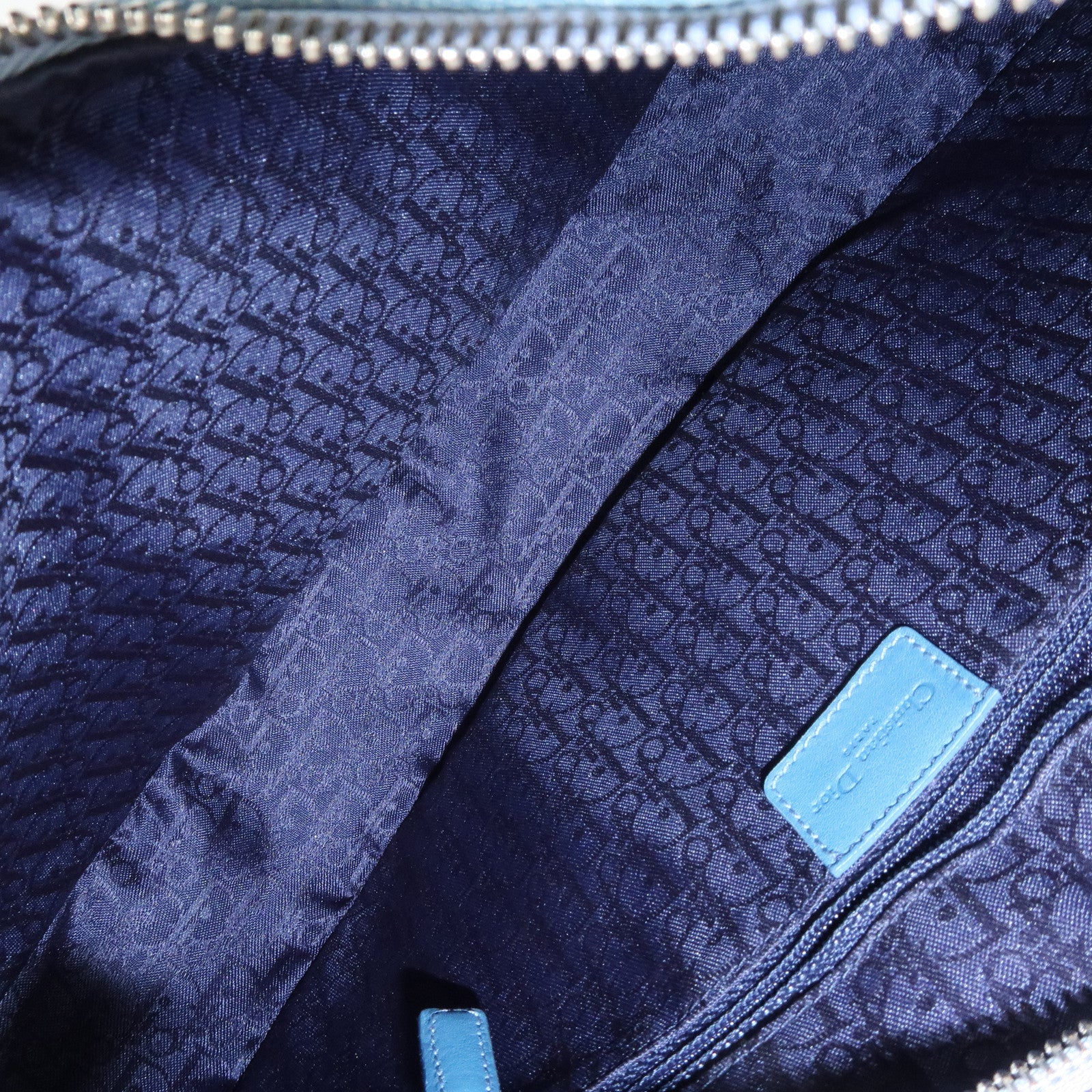 Christian Dior Admit It Denim Leather Shoulder Bag Light Blue Used