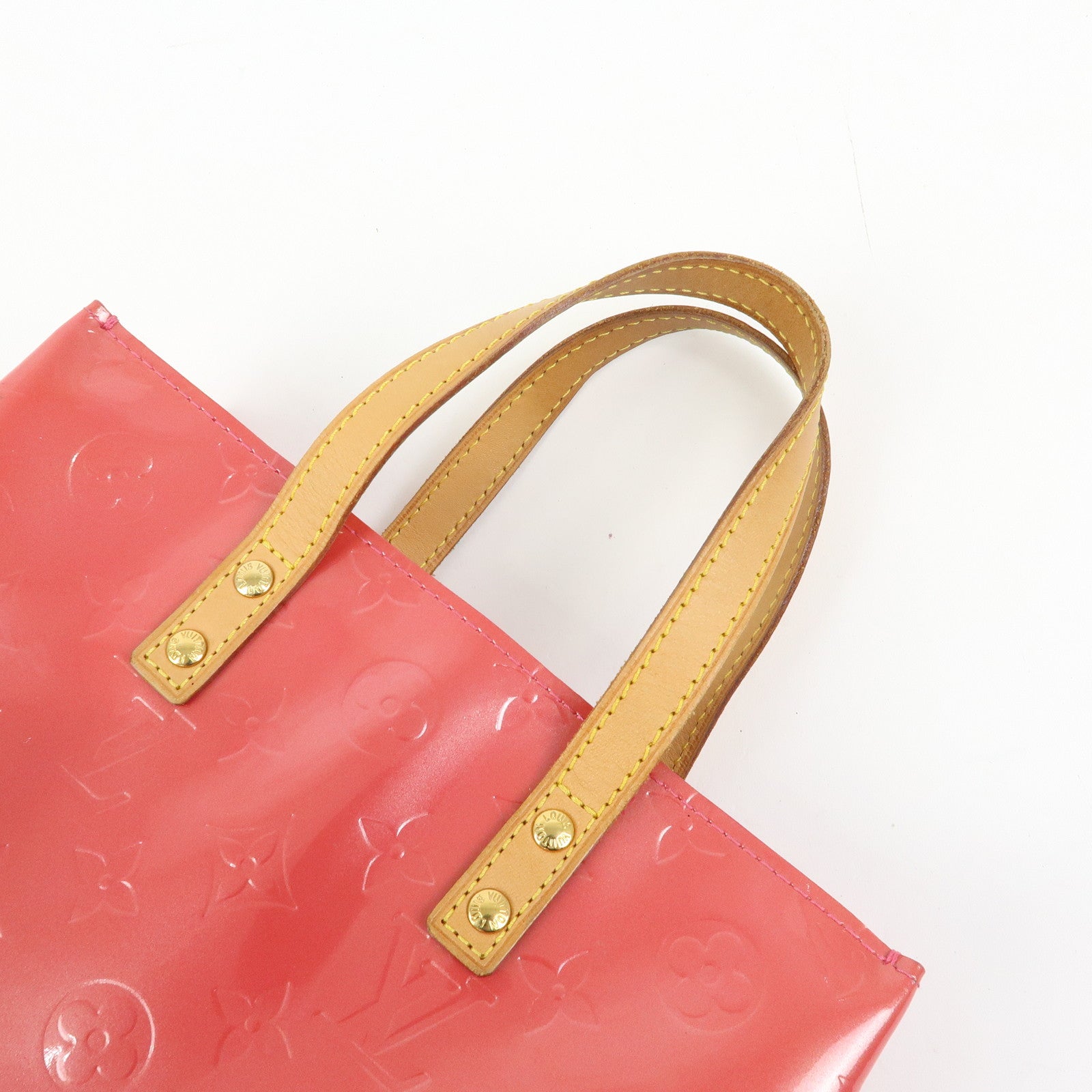 Louis Vuitton Monogram Vernis Reade PM Hand Bag Framboise M9132F