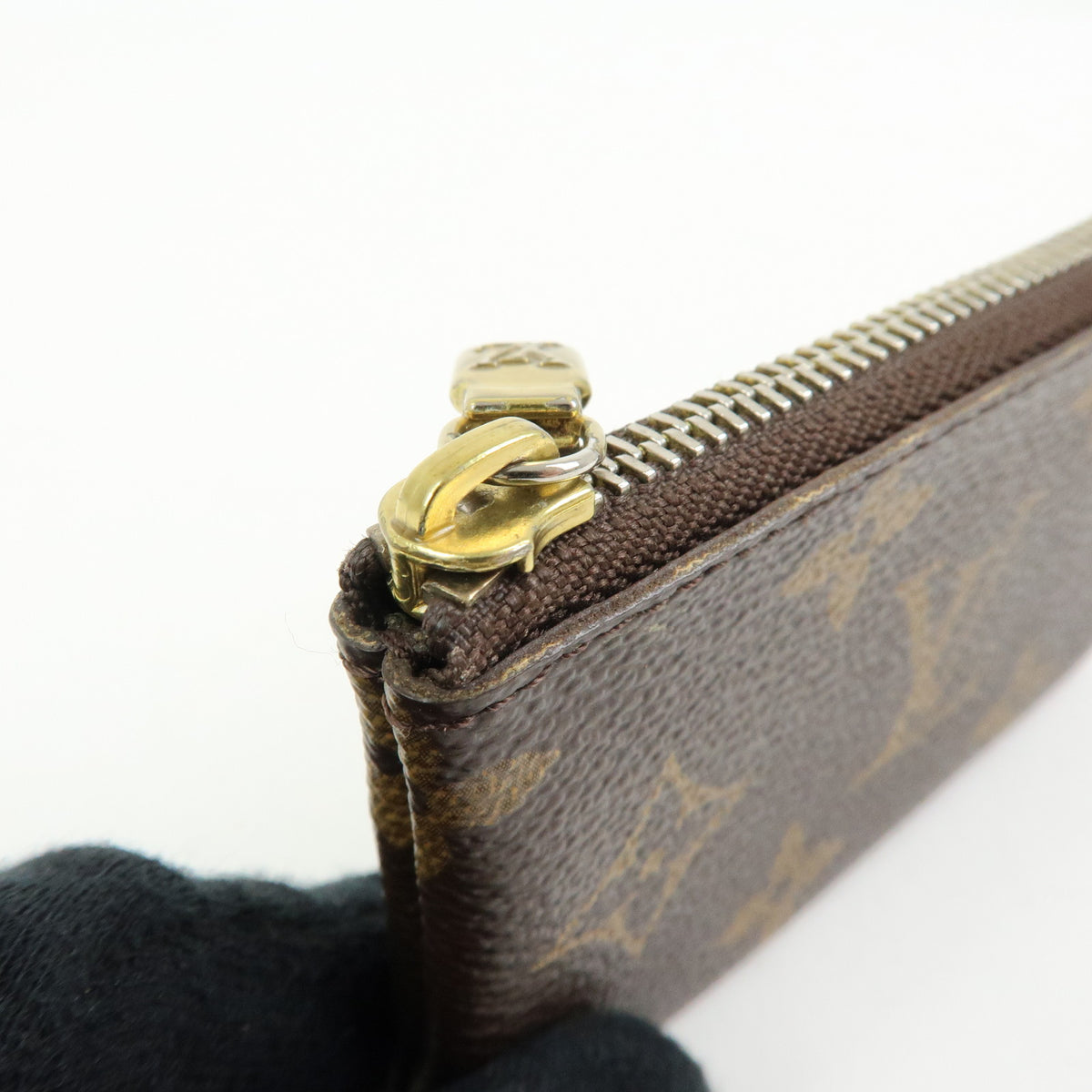 Louis Vuitton Monogram Pochette Cles Coin Case Key Case Brown M62650