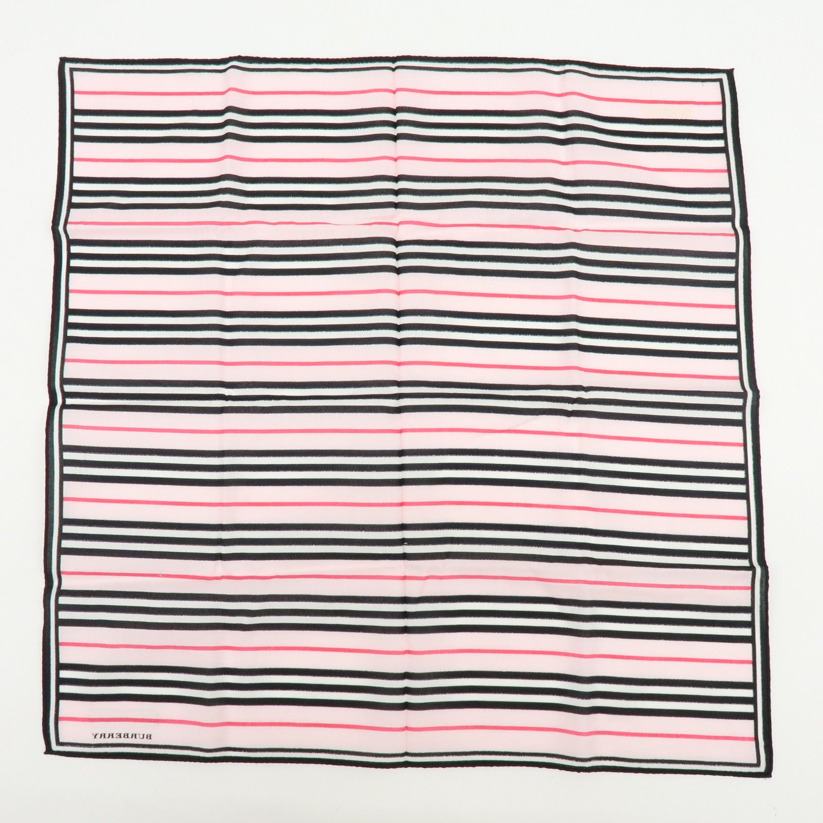 BURBERRY Set of 2 Nova Plaid Cotton 100% Handkerchief Scarf Pink Beige